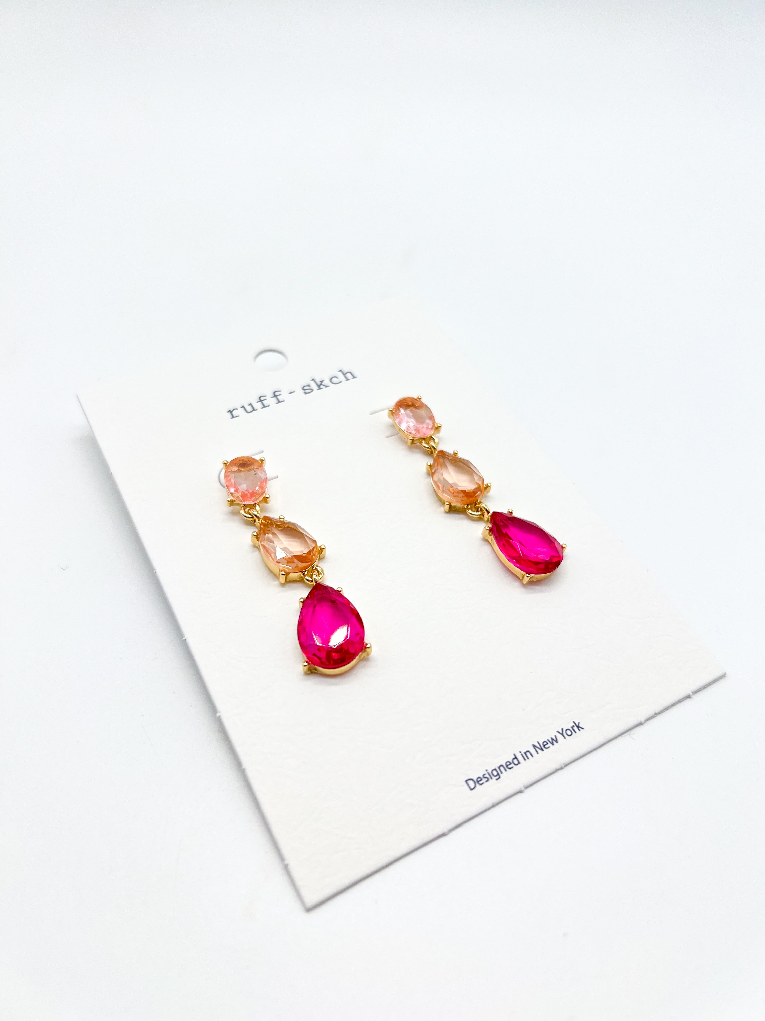 Colorful Raindrop Earrings-310 Jewelry-Rough Sketch-Heathered Boho Boutique, Women's Fashion and Accessories in Palmetto, FL