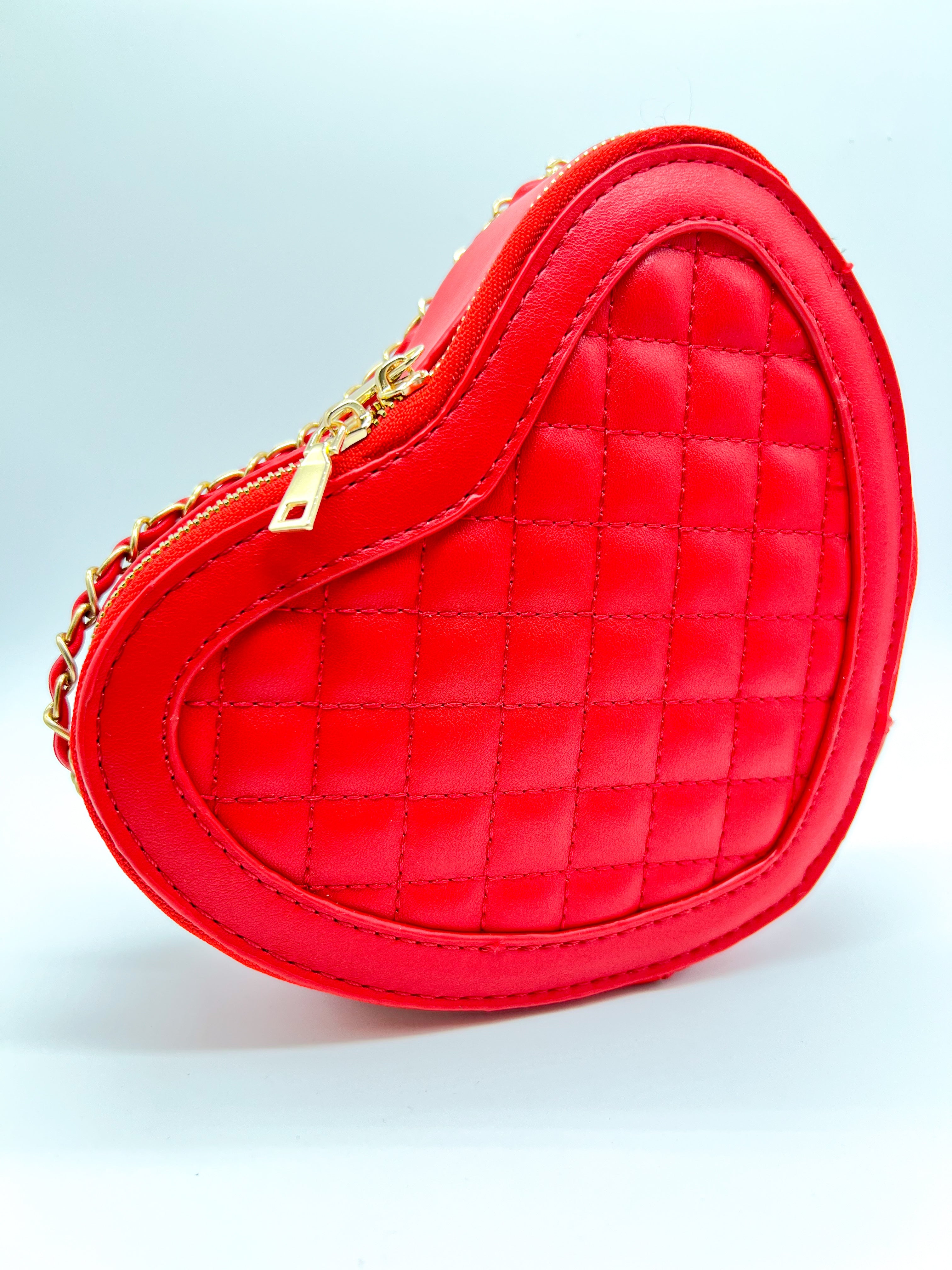 Quilted Heart Clutch-320 Bags-HND Wholesale-Heathered Boho Boutique, Women's Fashion and Accessories in Palmetto, FL