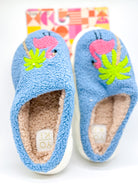 Flamingo Slippers - Blue-350 Shoes-Yoki-Heathered Boho Boutique, Women's Fashion and Accessories in Palmetto, FL