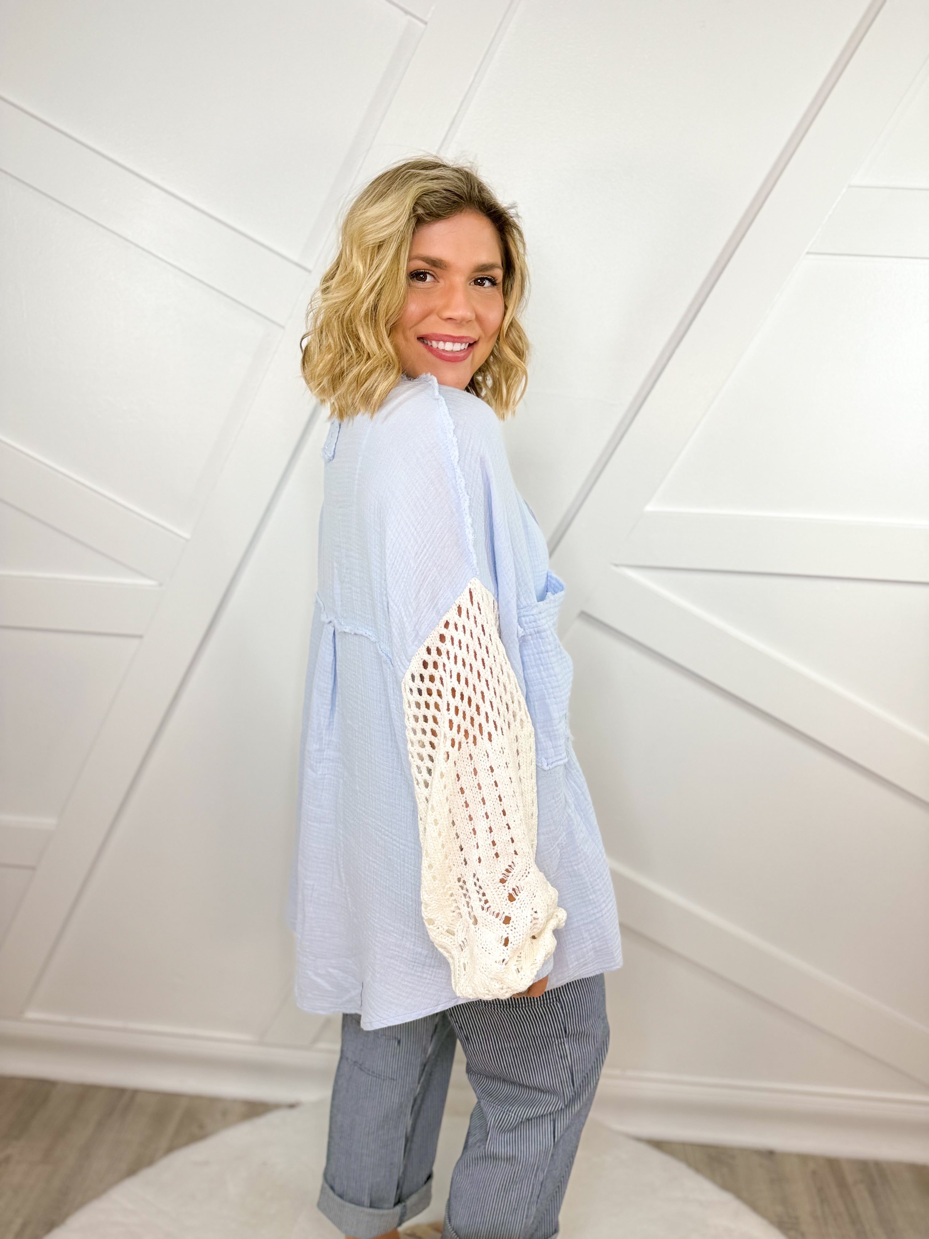 All That Top-120 LONG SLEEVE TOPS-POL-Heathered Boho Boutique, Women's Fashion and Accessories in Palmetto, FL