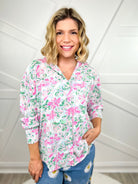 The Kathryn Button-Up - Floral-120 Long Sleeve Tops-Southern Grace-Heathered Boho Boutique, Women's Fashion and Accessories in Palmetto, FL