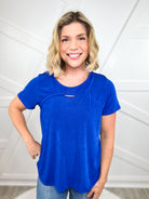 All Week Top-110 SHORT SLEEVE TOP-SEW IN LOVE-Heathered Boho Boutique, Women's Fashion and Accessories in Palmetto, FL