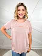 All Week Top-110 SHORT SLEEVE TOP-SEW IN LOVE-Heathered Boho Boutique, Women's Fashion and Accessories in Palmetto, FL