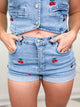 Sweet Like Cherry Shorts-160 shorts-Love Tree-Heathered Boho Boutique, Women's Fashion and Accessories in Palmetto, FL