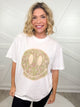 Camo Smiley Face Graphic Tee -637-130 Graphic Tees-Heathered Boho-Heathered Boho Boutique, Women's Fashion and Accessories in Palmetto, FL