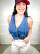 Sweet Like Cherry Vest-100 TANK/CROP TOPS-Love Tree-Heathered Boho Boutique, Women's Fashion and Accessories in Palmetto, FL