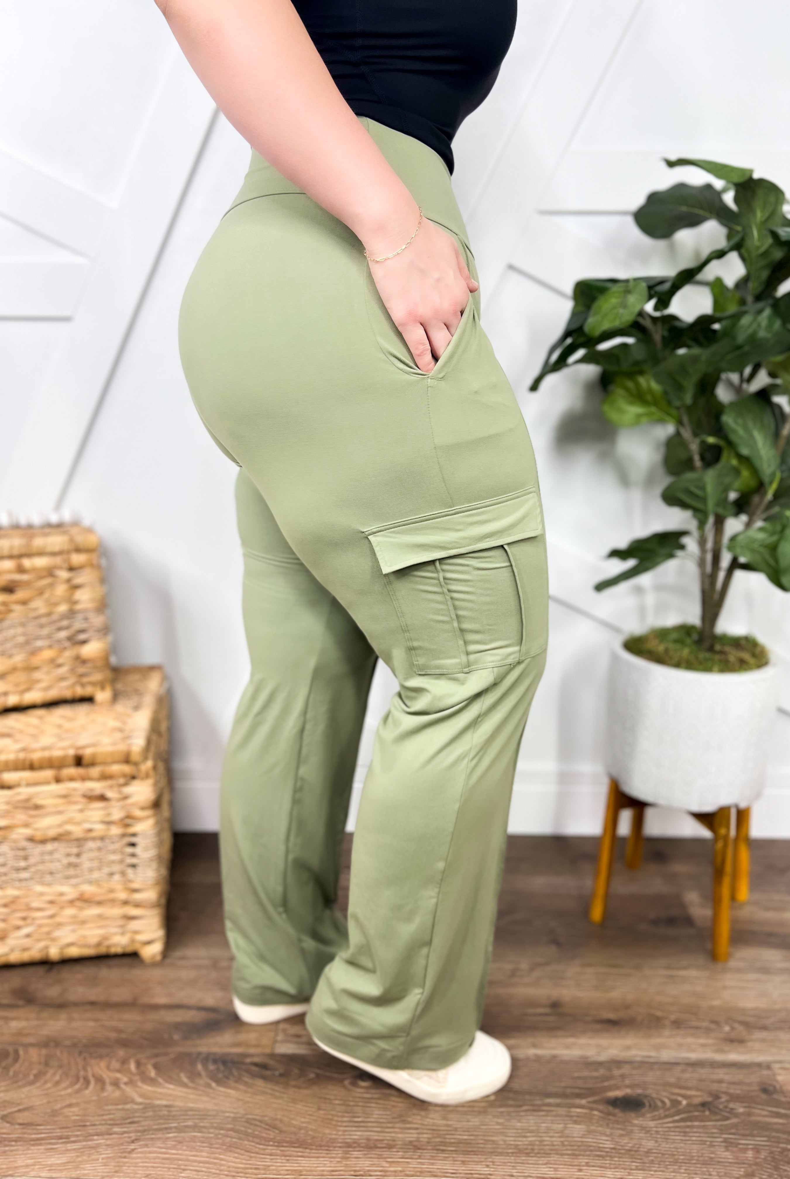 RESTOCK : Kim Possible Cargo Pants-150 PANTS-Rae Mode-Heathered Boho Boutique, Women's Fashion and Accessories in Palmetto, FL