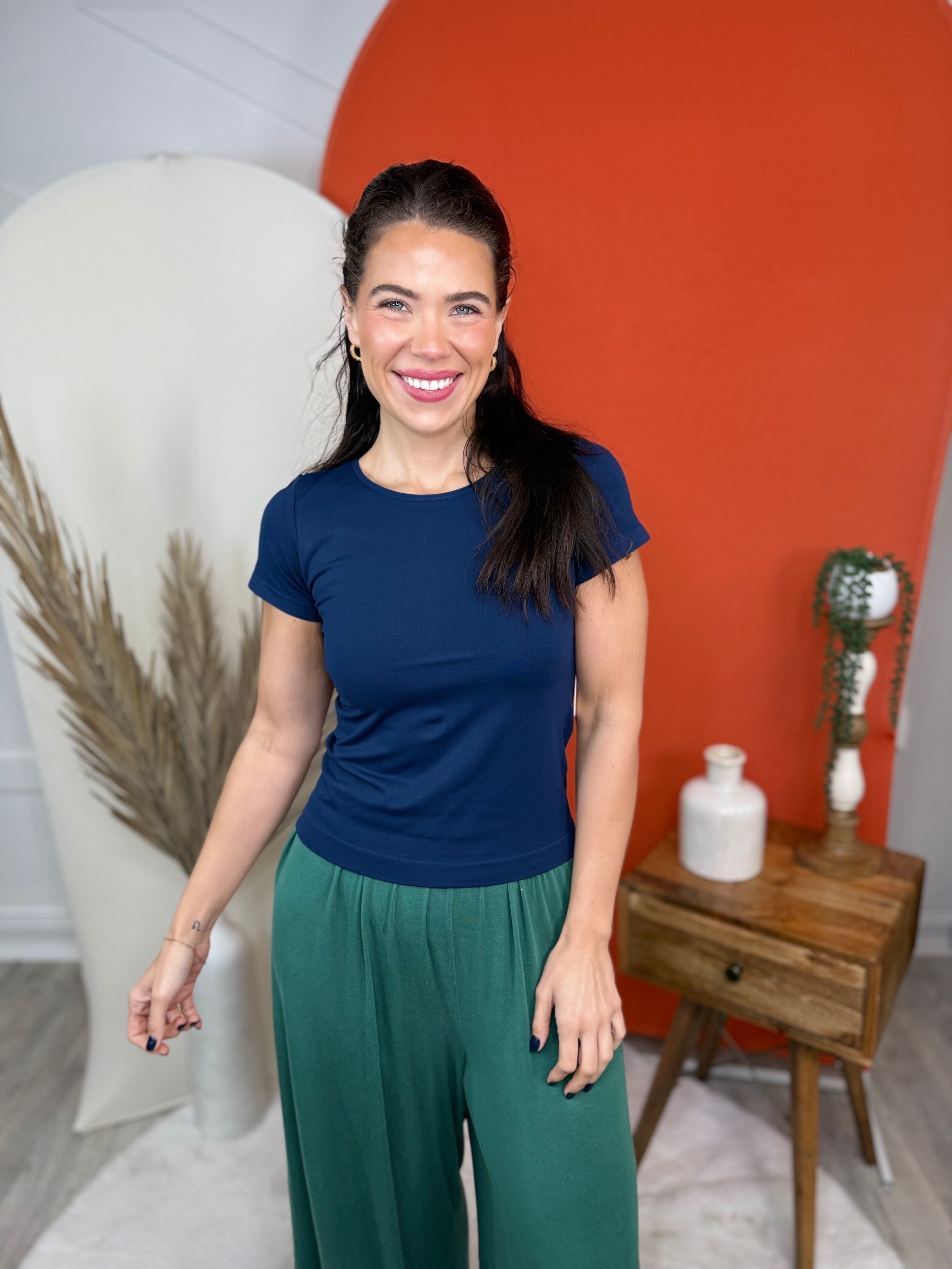 Restock: Perfect Staple Top-110 Short Sleeve Top-YELETE-Heathered Boho Boutique, Women's Fashion and Accessories in Palmetto, FL