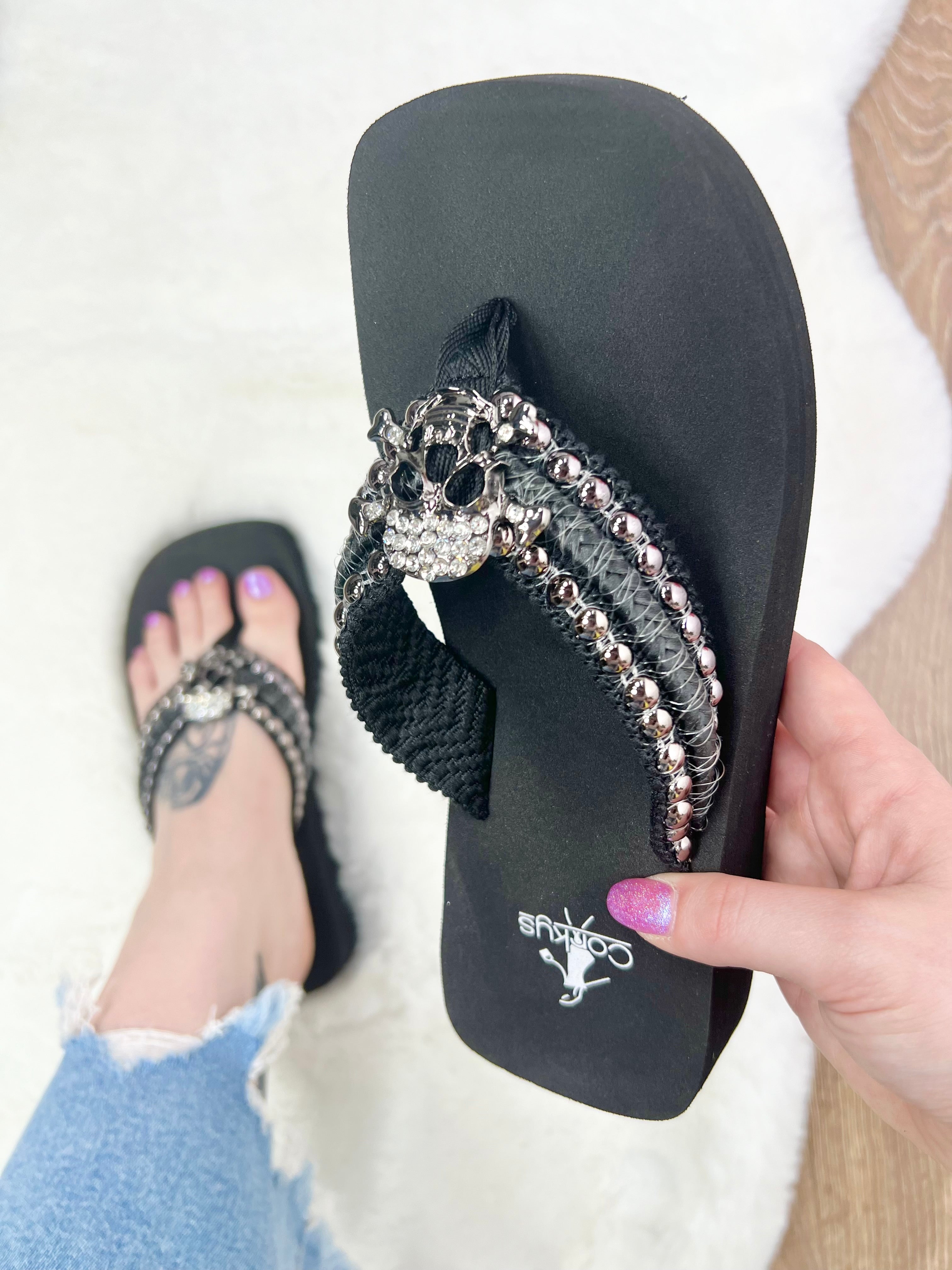 Black Vroom Sandal-350 Shoes-Corkys-Heathered Boho Boutique, Women's Fashion and Accessories in Palmetto, FL