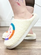 Colorful Smiley Cozi Slippers-350 Shoes-Mia Shoes-Heathered Boho Boutique, Women's Fashion and Accessories in Palmetto, FL