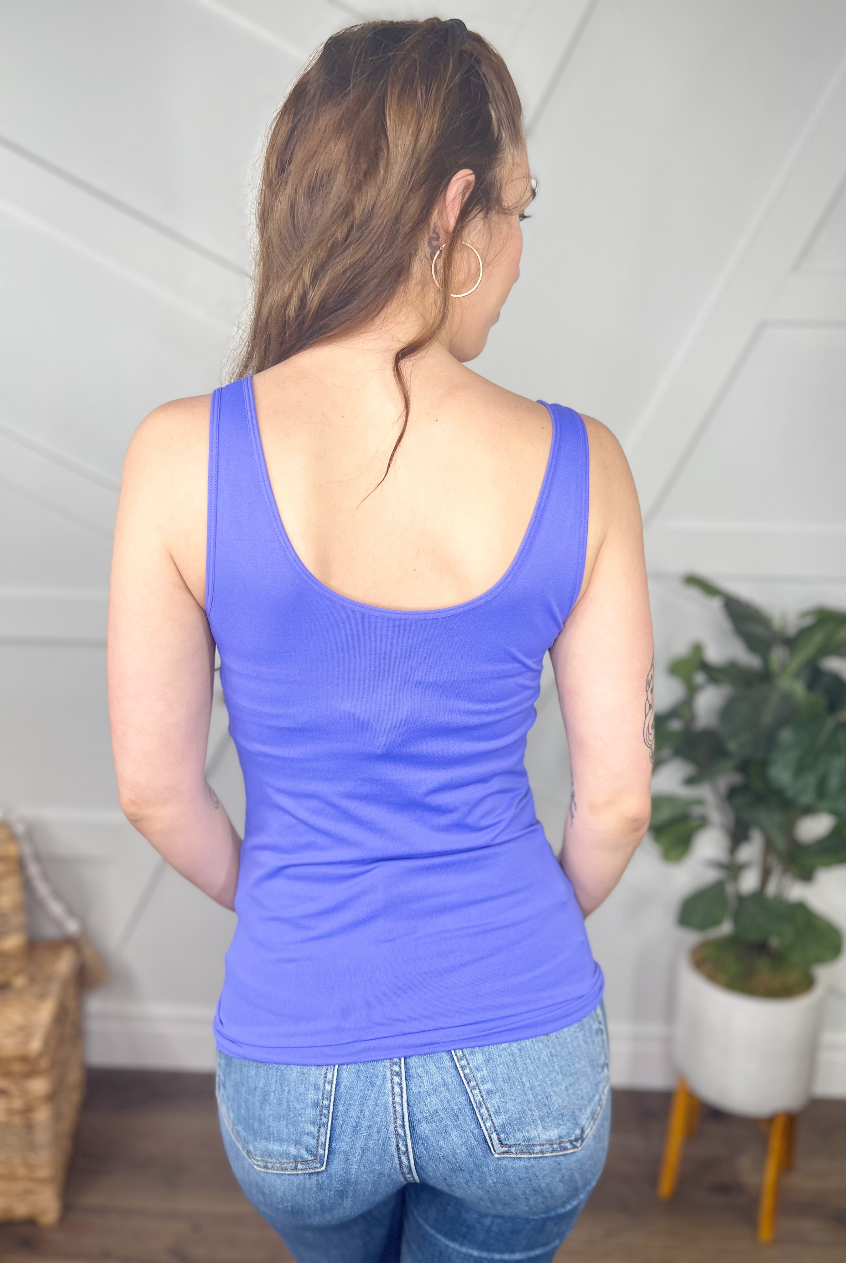 RESTOCK: V or U Reversible Seamless Tank-100 Tank/Crop Tops-YELETE-Heathered Boho Boutique, Women's Fashion and Accessories in Palmetto, FL
