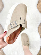 Taupe Geneva Slide Ons-350 Shoes-Mia Shoes-Heathered Boho Boutique, Women's Fashion and Accessories in Palmetto, FL