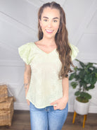 Whimsy Embroidered Top-110 Short Sleeve Top-Southern Grace-Heathered Boho Boutique, Women's Fashion and Accessories in Palmetto, FL