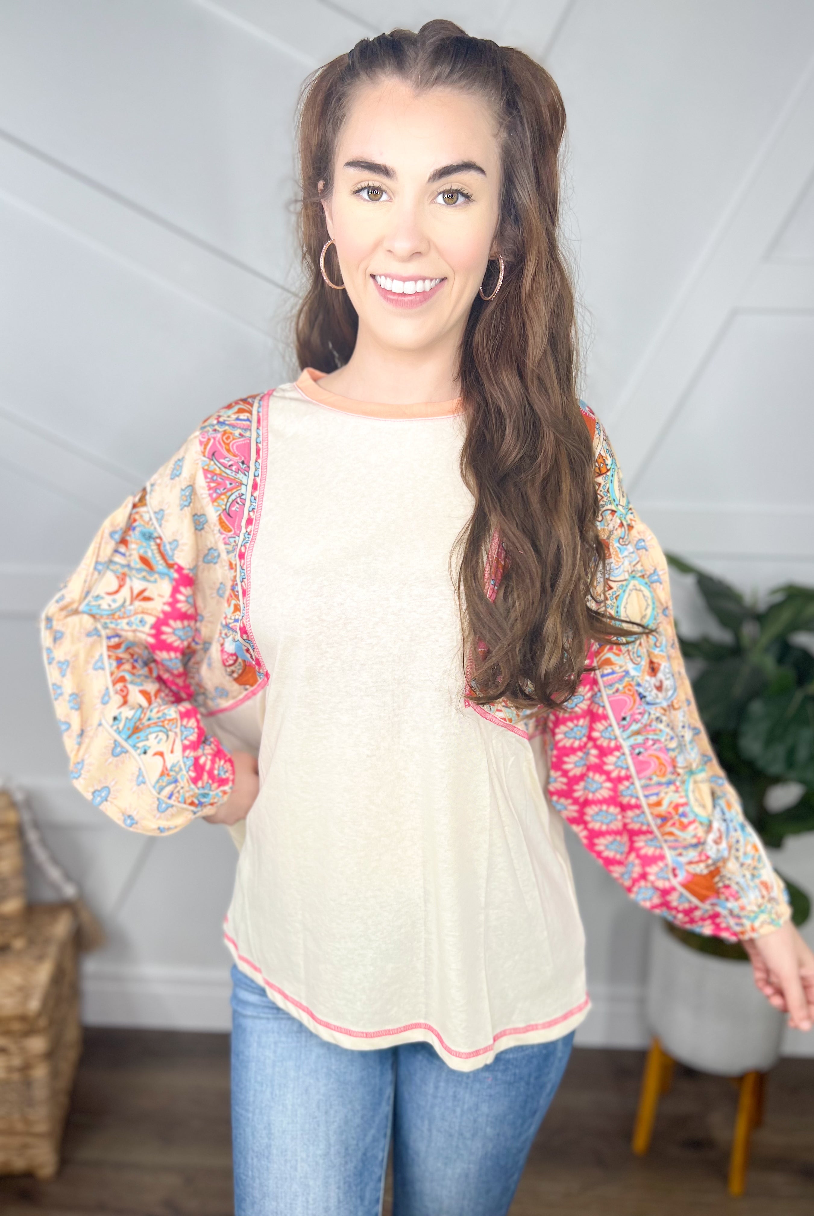 Just Breathe Top-120 Long Sleeve Tops-Easel-Heathered Boho Boutique, Women's Fashion and Accessories in Palmetto, FL