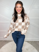 Chess Not Checkers Sweater-125 SWEATER-Miracle-Heathered Boho Boutique, Women's Fashion and Accessories in Palmetto, FL