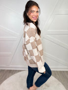 Chess Not Checkers Sweater-125 SWEATER-Miracle-Heathered Boho Boutique, Women's Fashion and Accessories in Palmetto, FL