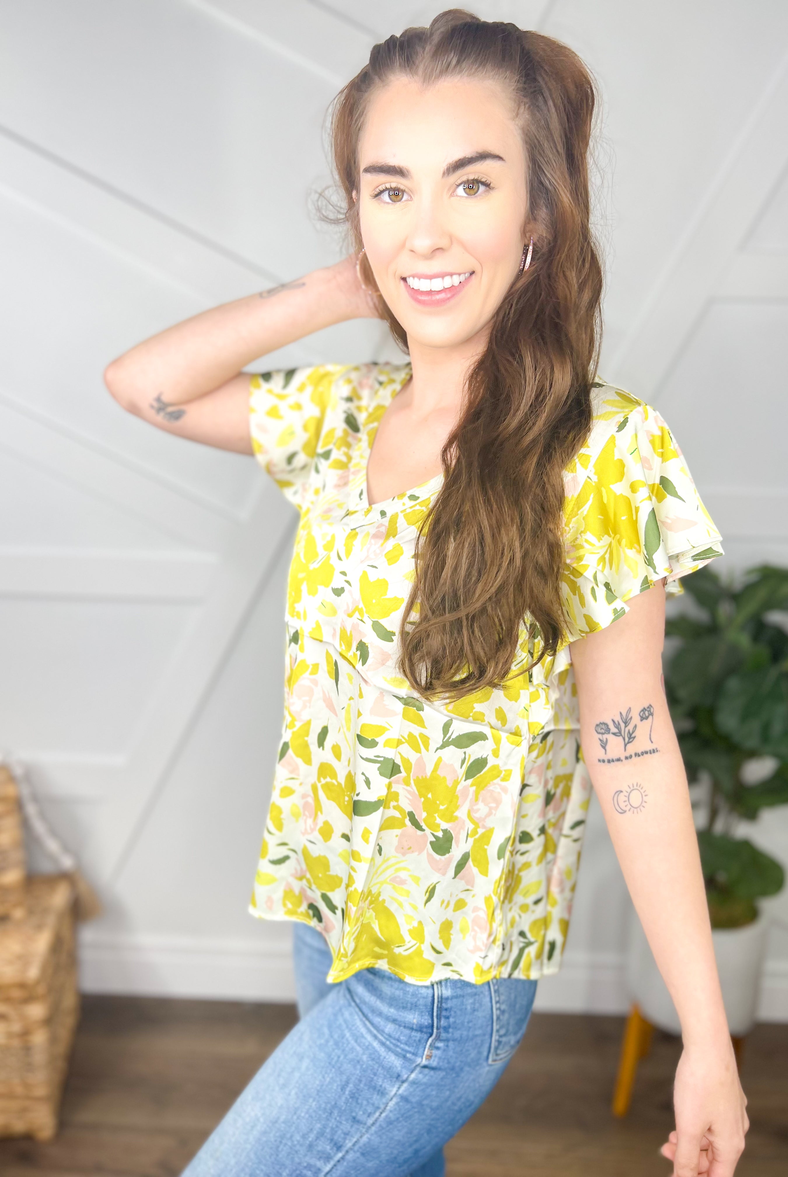 Extra Sweetness Top-110 Short Sleeve Top-Kori America-Heathered Boho Boutique, Women's Fashion and Accessories in Palmetto, FL