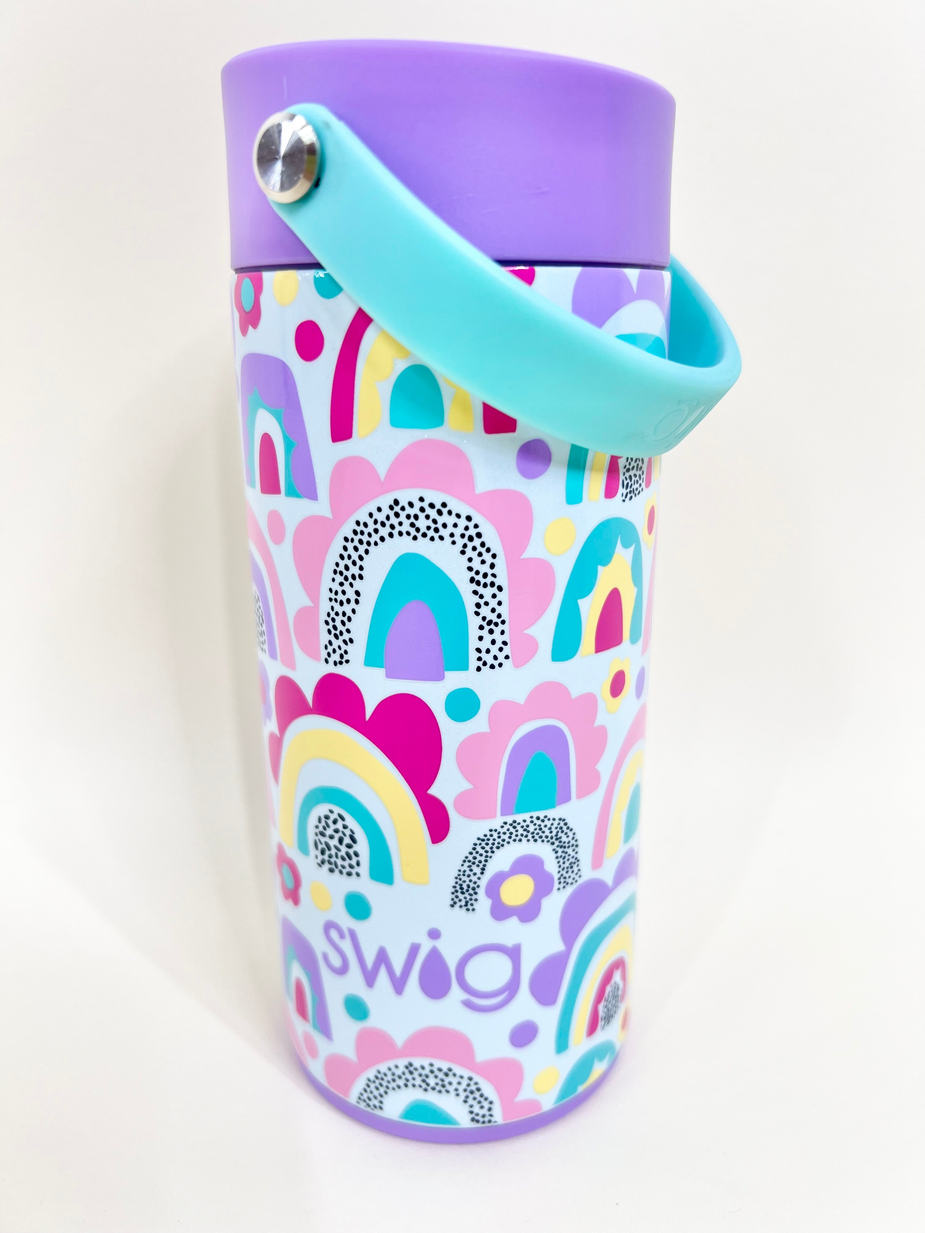 Rainglow Flip + Sip Slim Tumbler (12oz)-340 Other Accessories-Swig-Heathered Boho Boutique, Women's Fashion and Accessories in Palmetto, FL