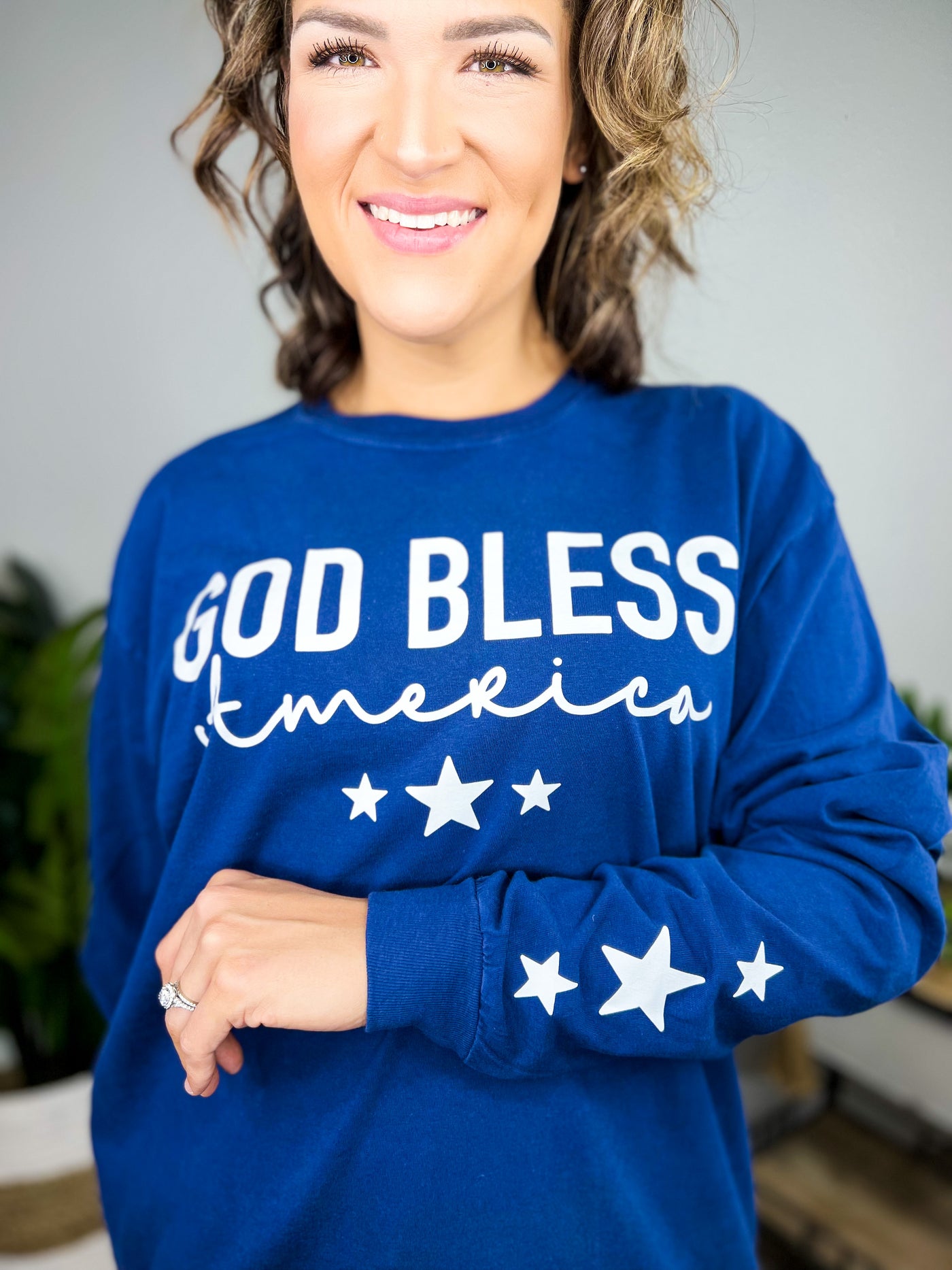 God Bless America Graphic Long Sleeve