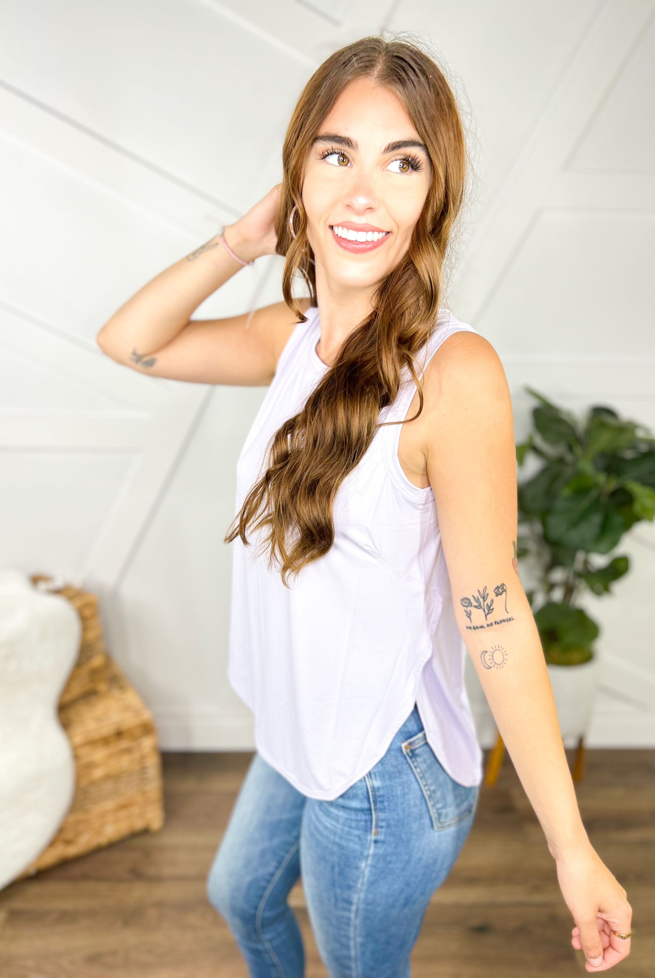 Catch the Breeze Tank Top-100 Tank/Crop Tops-White Birch-Heathered Boho Boutique, Women's Fashion and Accessories in Palmetto, FL