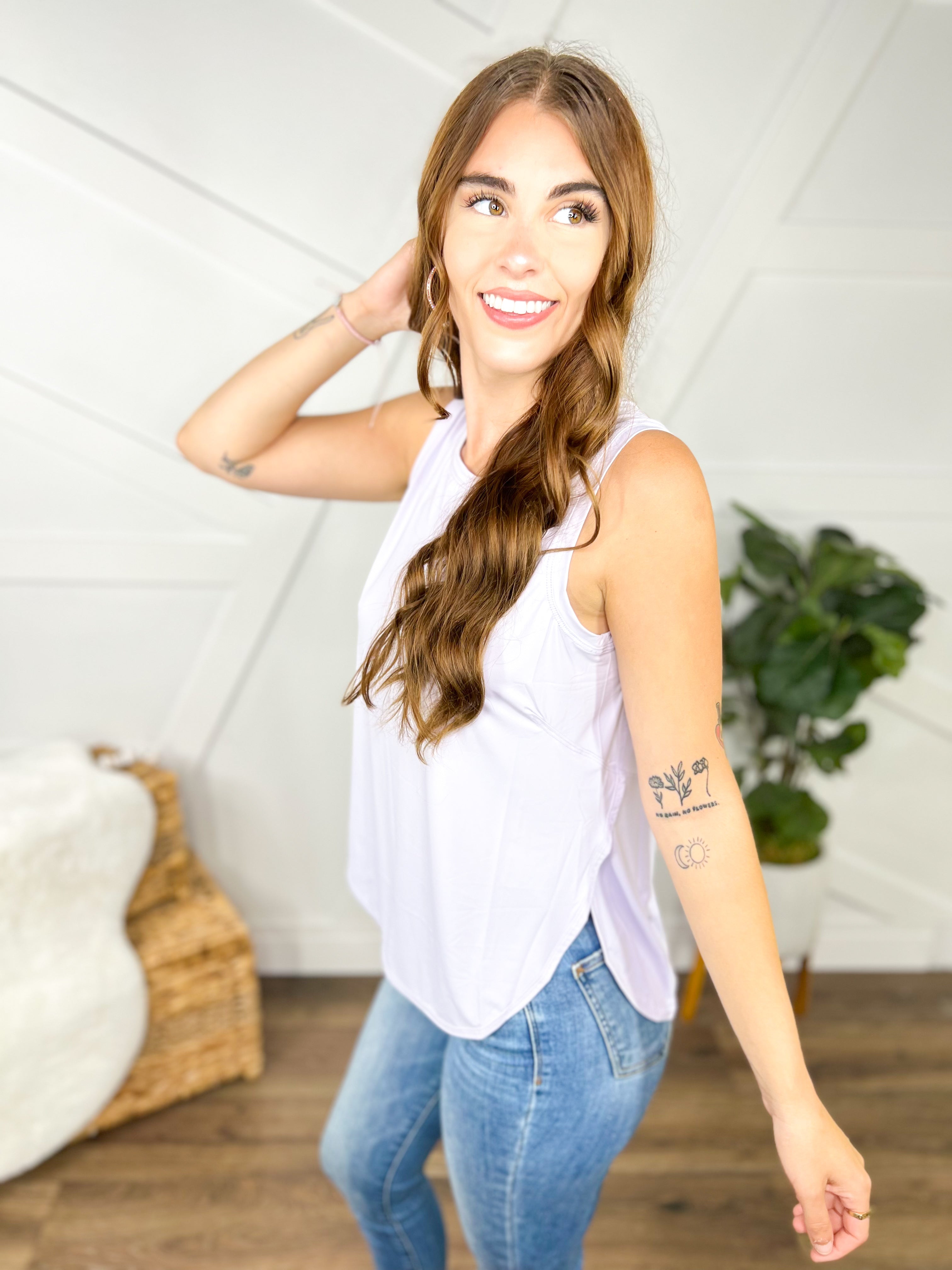 Catch the Breeze Tank Top-100 Tank/Crop Tops-White Birch-Heathered Boho Boutique, Women's Fashion and Accessories in Palmetto, FL