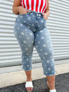 All Star Cropped By Judy Blue-190 Jeans-Judy Blue-Heathered Boho Boutique, Women's Fashion and Accessories in Palmetto, FL