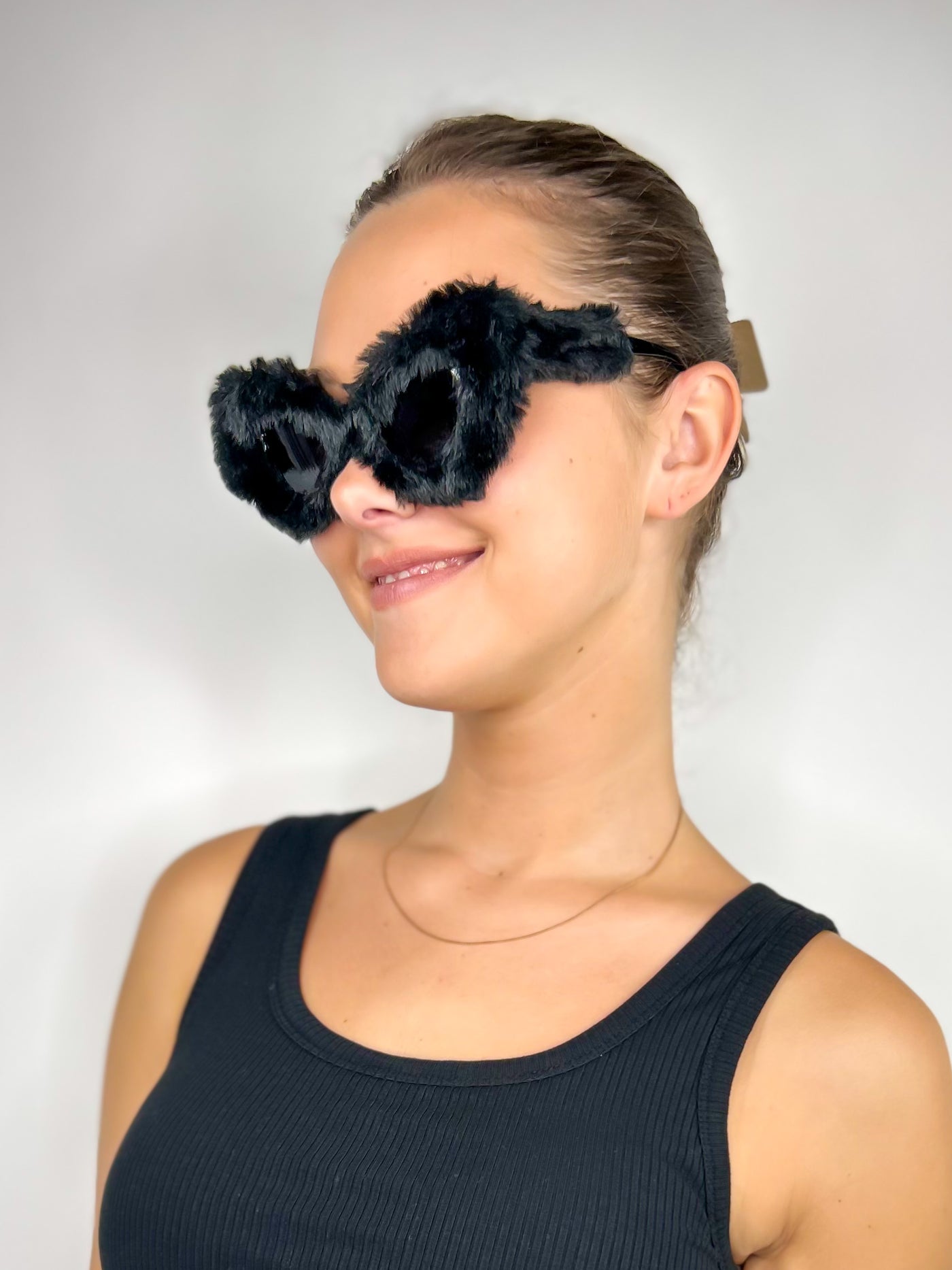 Faux Fur Frame Fashion Sunglasses