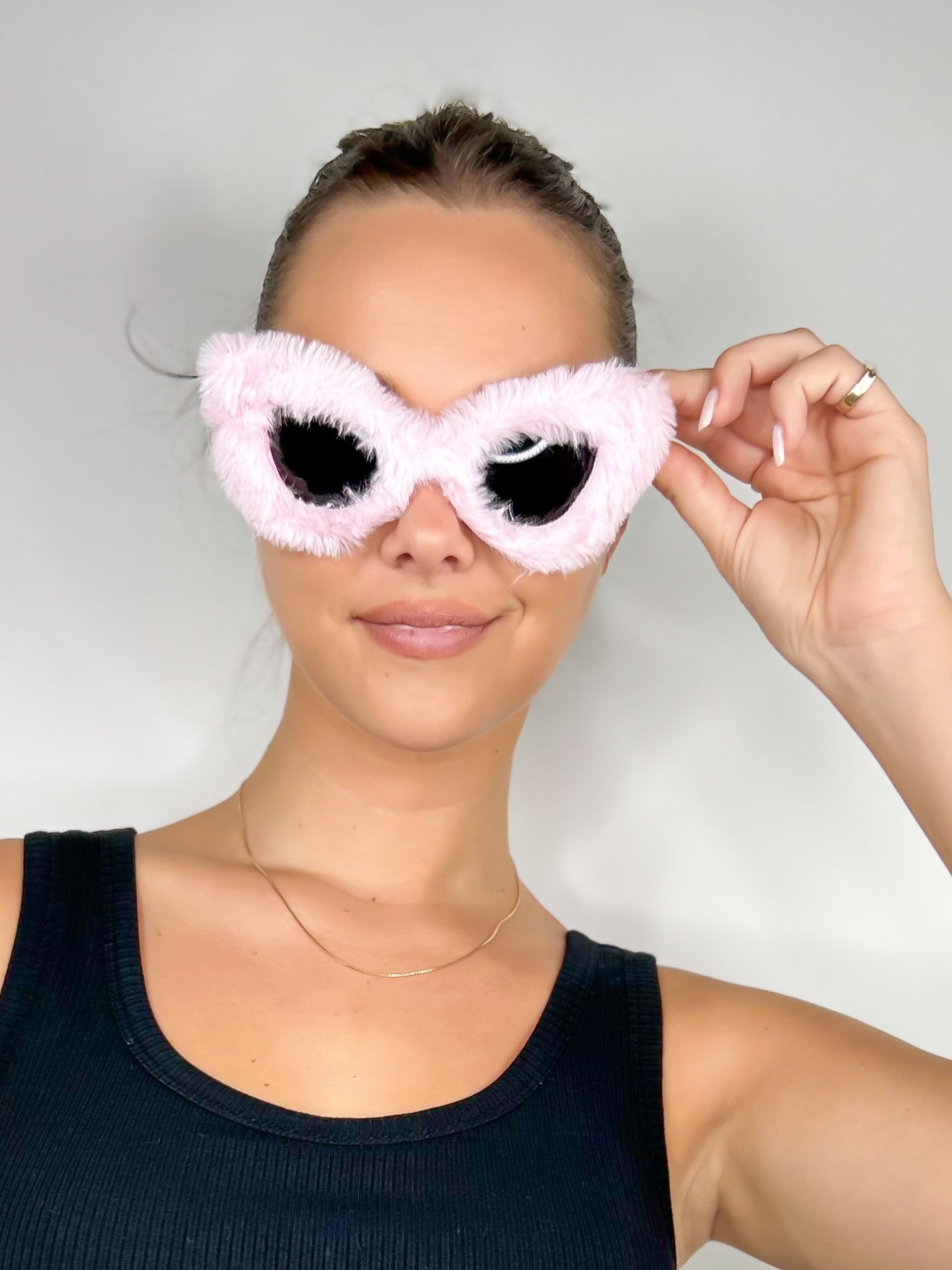 Faux Fur Frame Fashion Sunglasses