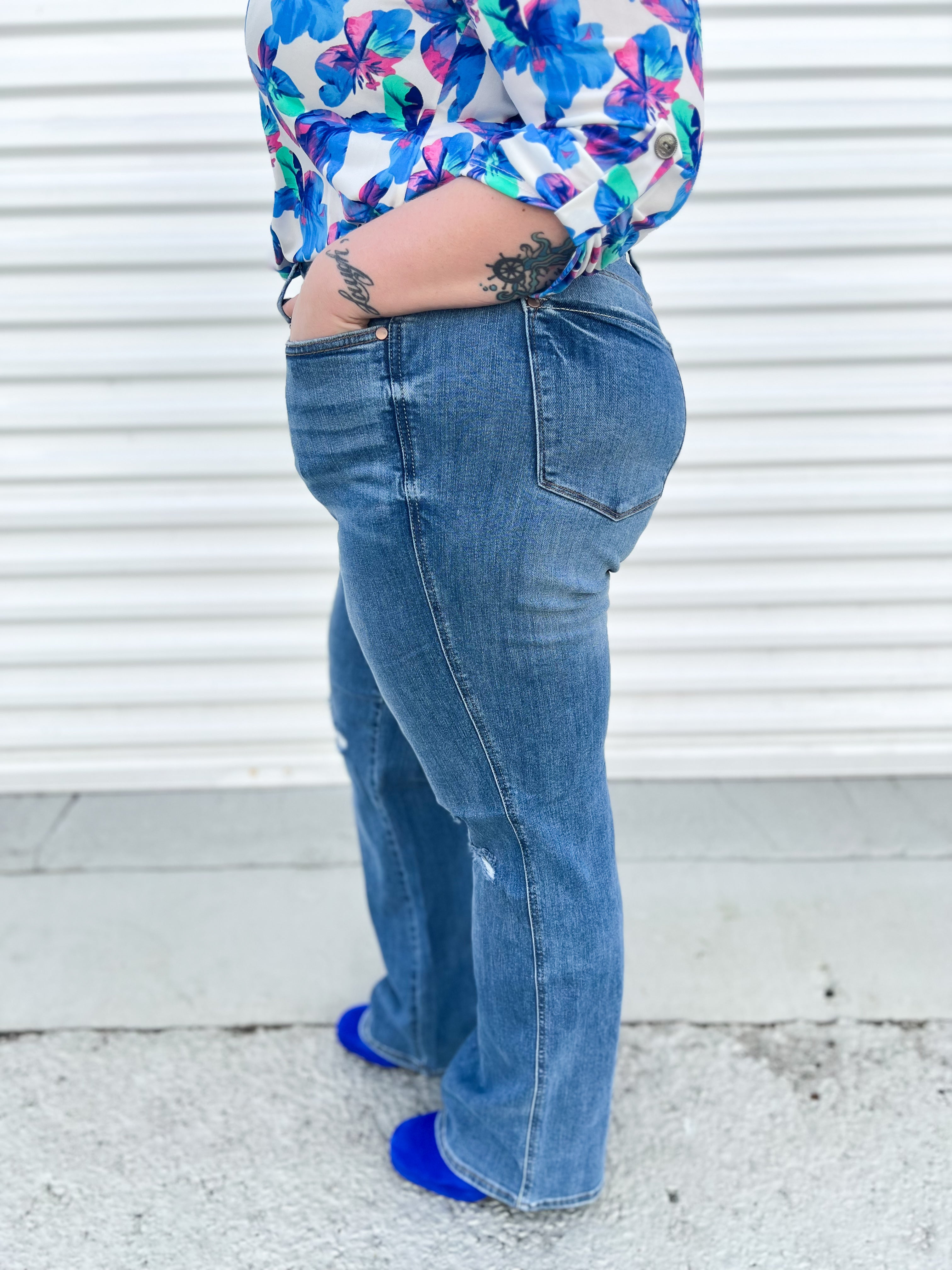 Elevated TUMMY CONTROL Straight Leg by Judy Blue-190 Jeans-Judy Blue-Heathered Boho Boutique, Women's Fashion and Accessories in Palmetto, FL