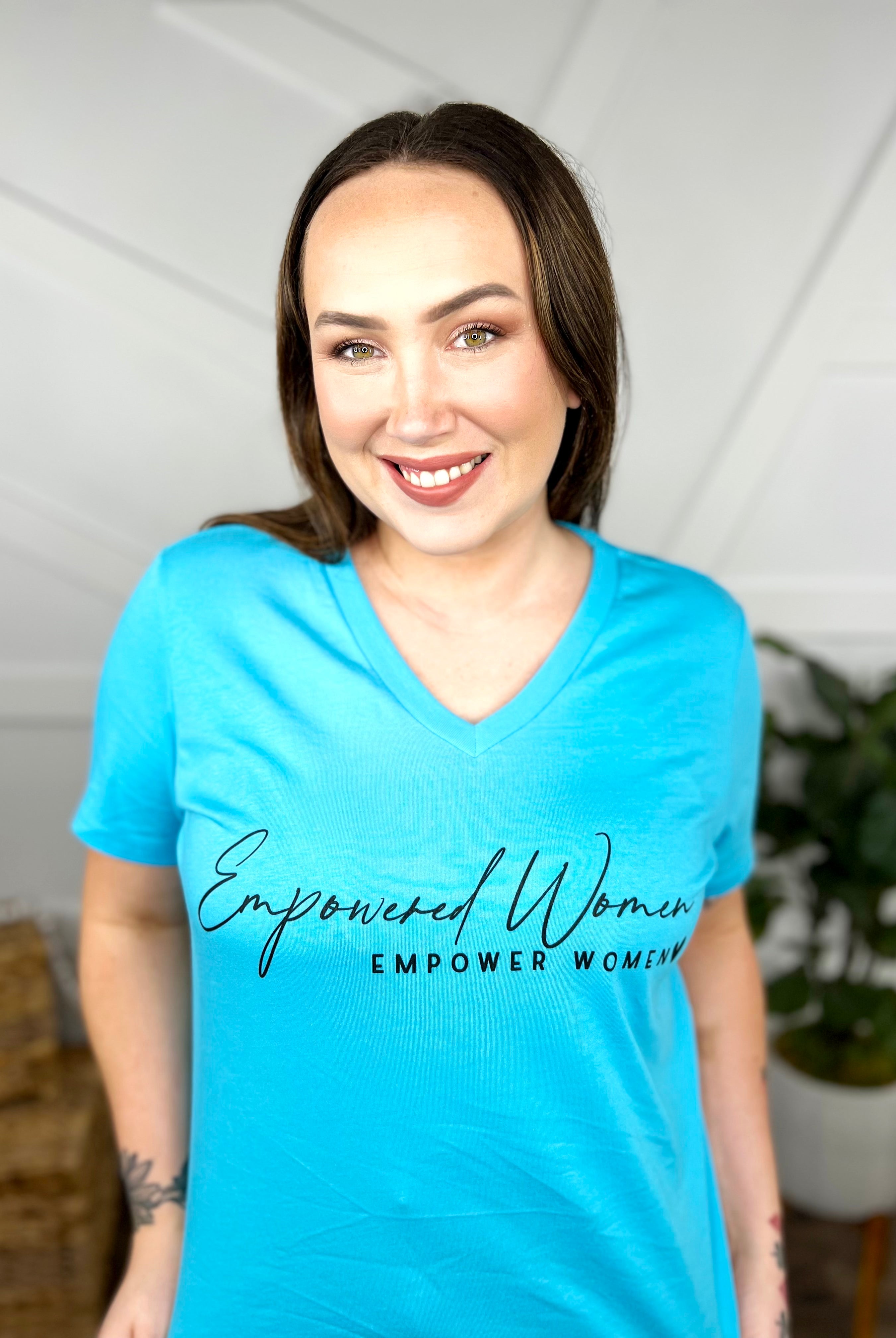 Empowered Women Graphic Tee-110 Short Sleeve Top-Heathered Boho-Heathered Boho Boutique, Women's Fashion and Accessories in Palmetto, FL