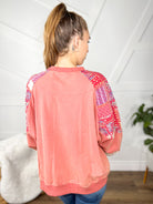 Decorative Pullover-120 Long Sleeve Tops-Easel-Heathered Boho Boutique, Women's Fashion and Accessories in Palmetto, FL