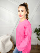 Me Time Crewneck-120 Long Sleeve Tops-Southern Grace-Heathered Boho Boutique, Women's Fashion and Accessories in Palmetto, FL