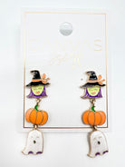 Halloween Frights Enamel Triple Drop Earrings-310 Jewelry-Canvas-Heathered Boho Boutique, Women's Fashion and Accessories in Palmetto, FL