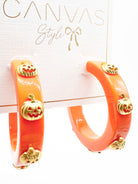 Jack O' Lantern Resin Hoop Earrings-310 Jewelry-Canvas-Heathered Boho Boutique, Women's Fashion and Accessories in Palmetto, FL