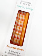 Pumpkins + Orange Reusable Straw Set-340 Other Accessories-Swig-Heathered Boho Boutique, Women's Fashion and Accessories in Palmetto, FL