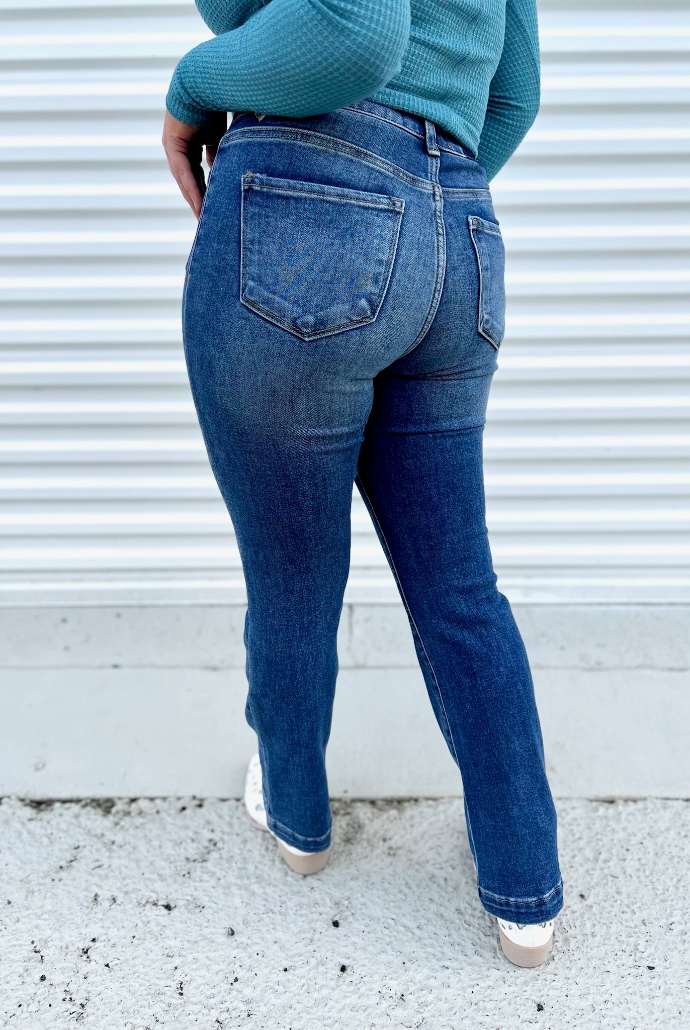 Take on the Day Straight Leg by Risen-190 Jeans-Risen Jeans-Heathered Boho Boutique, Women's Fashion and Accessories in Palmetto, FL