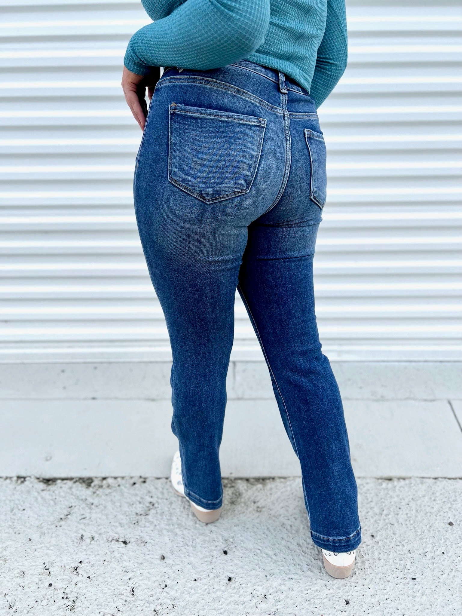 Take on the Day Straight Leg by Risen Jeans-190 Jeans-Risen Jeans-Heathered Boho Boutique, Women's Fashion and Accessories in Palmetto, FL