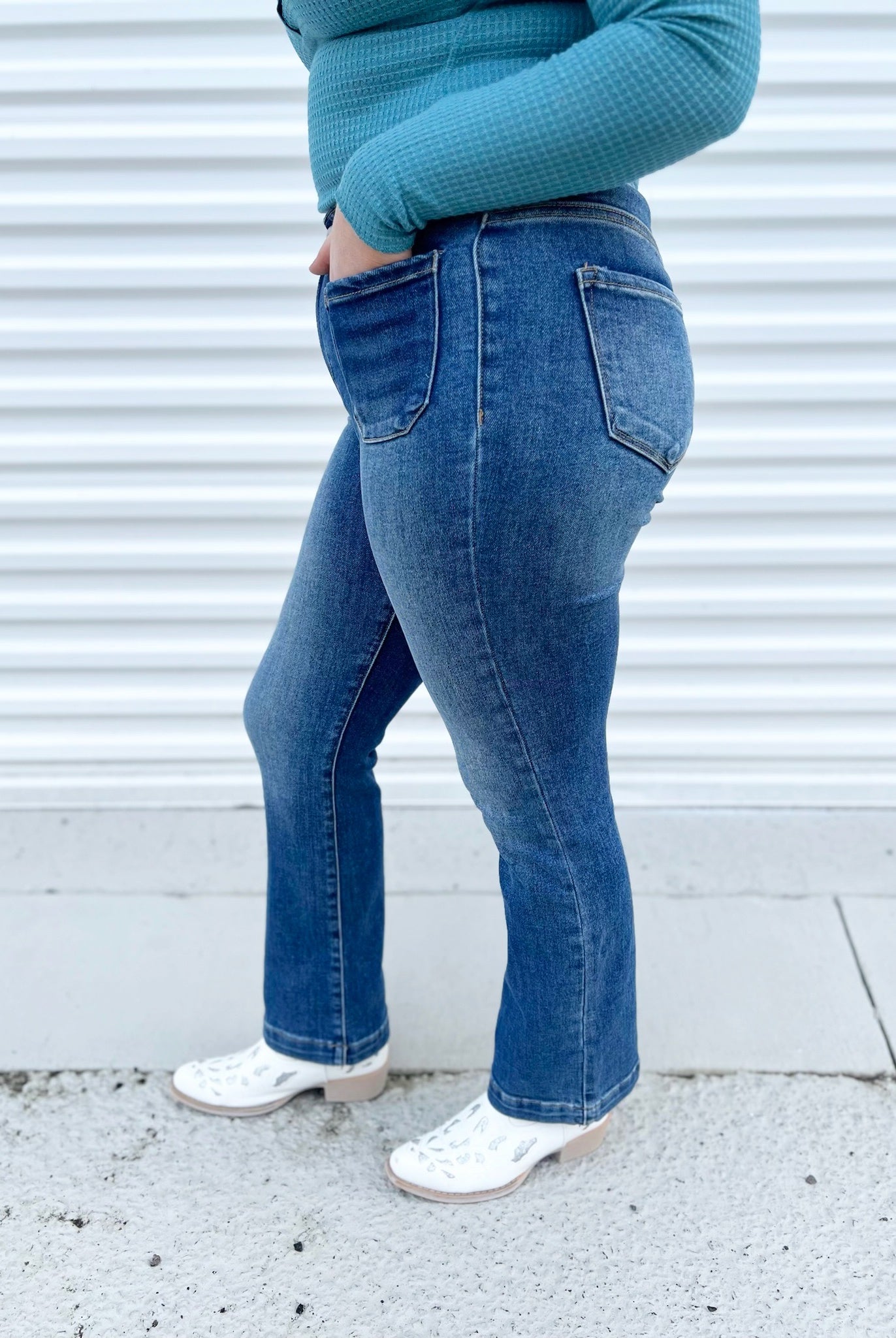 Take on the Day Straight Leg by Risen-190 Jeans-Risen Jeans-Heathered Boho Boutique, Women's Fashion and Accessories in Palmetto, FL