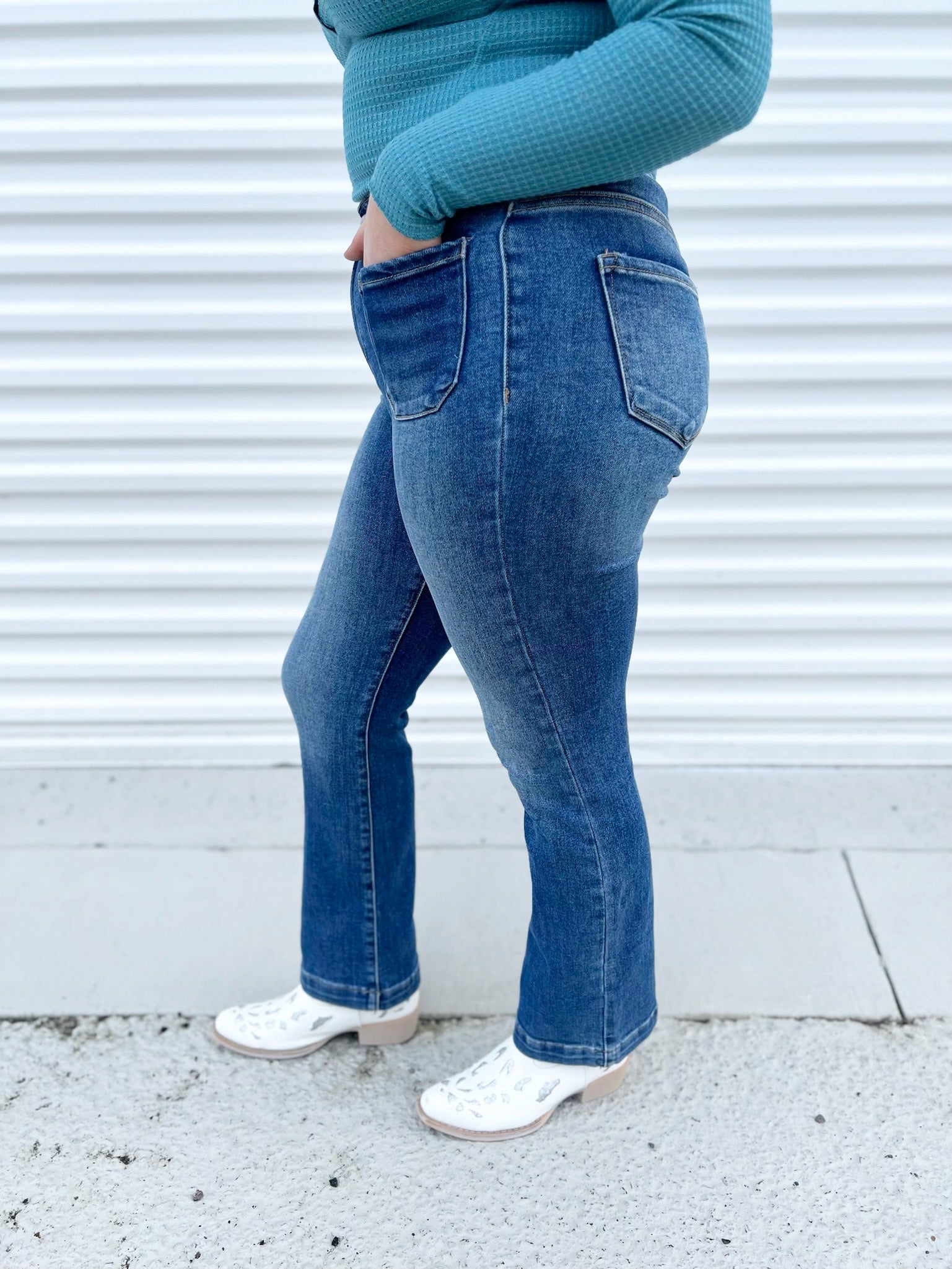 Take on the Day Straight Leg by Risen Jeans-190 Jeans-Risen Jeans-Heathered Boho Boutique, Women's Fashion and Accessories in Palmetto, FL