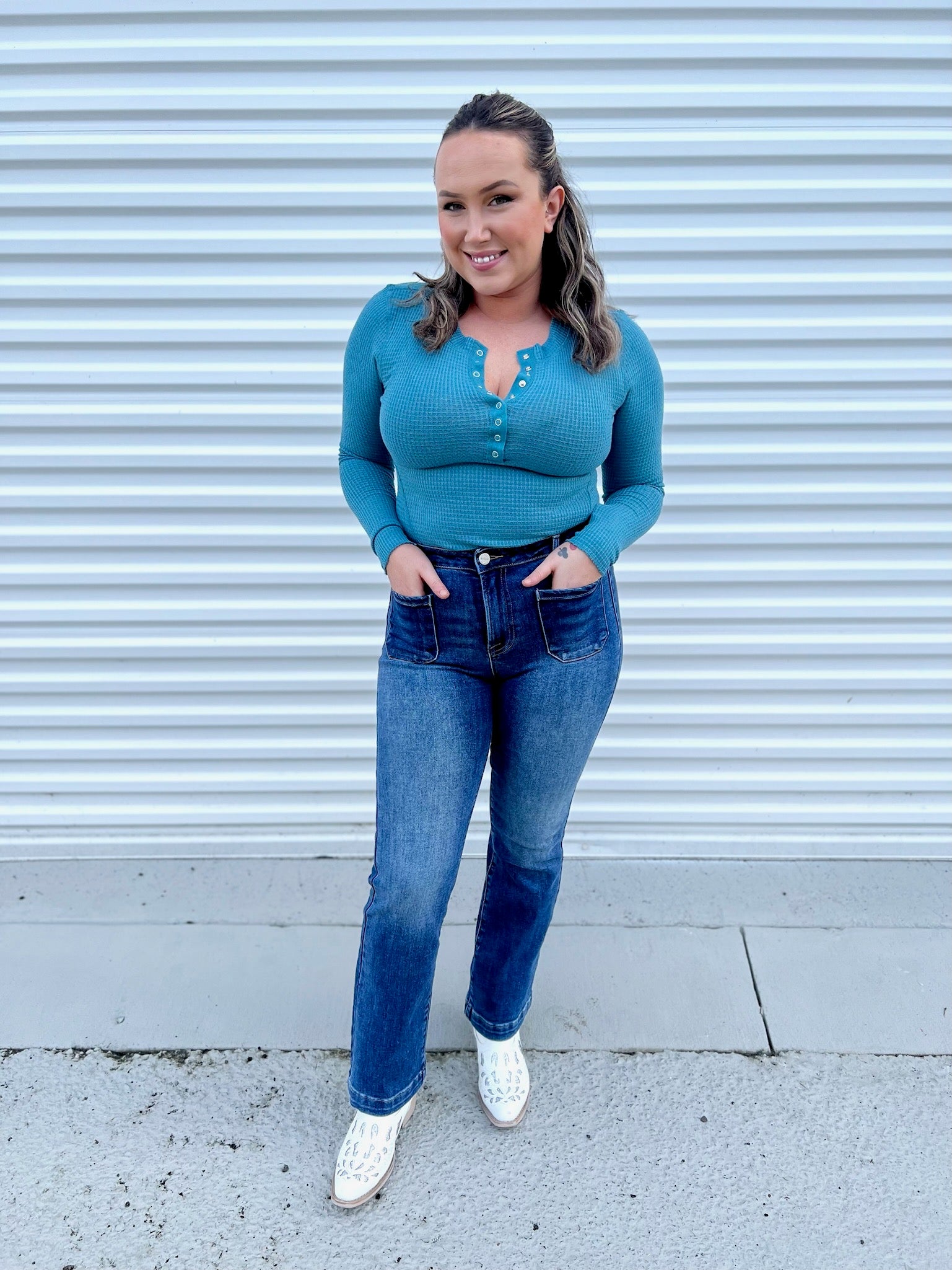 Take on the Day Straight Leg by Risen Jeans-190 Jeans-Risen Jeans-Heathered Boho Boutique, Women's Fashion and Accessories in Palmetto, FL