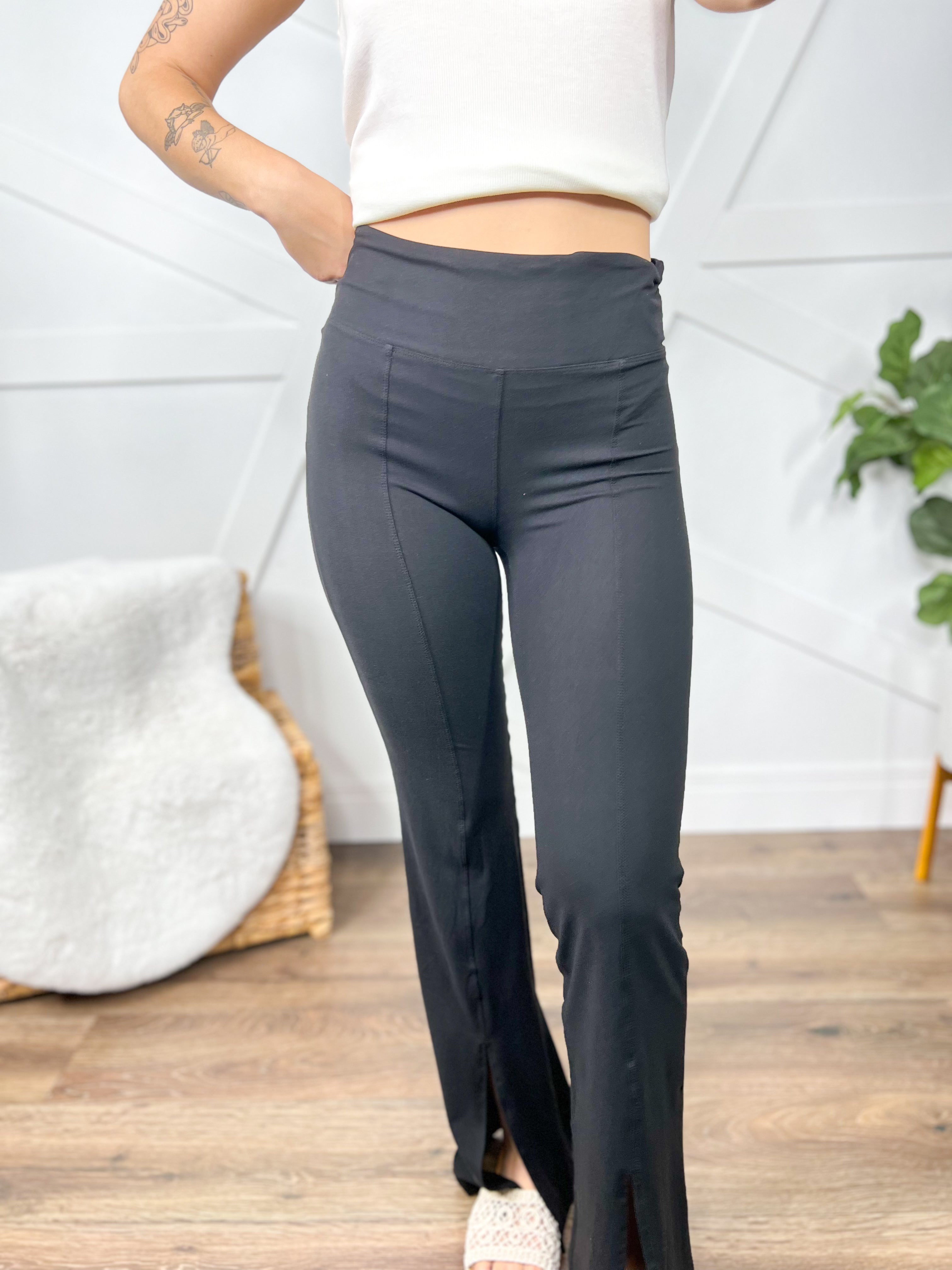 Lifestyle Flared Yoga Pants-150 PANTS-Rae Mode-Heathered Boho Boutique, Women's Fashion and Accessories in Palmetto, FL