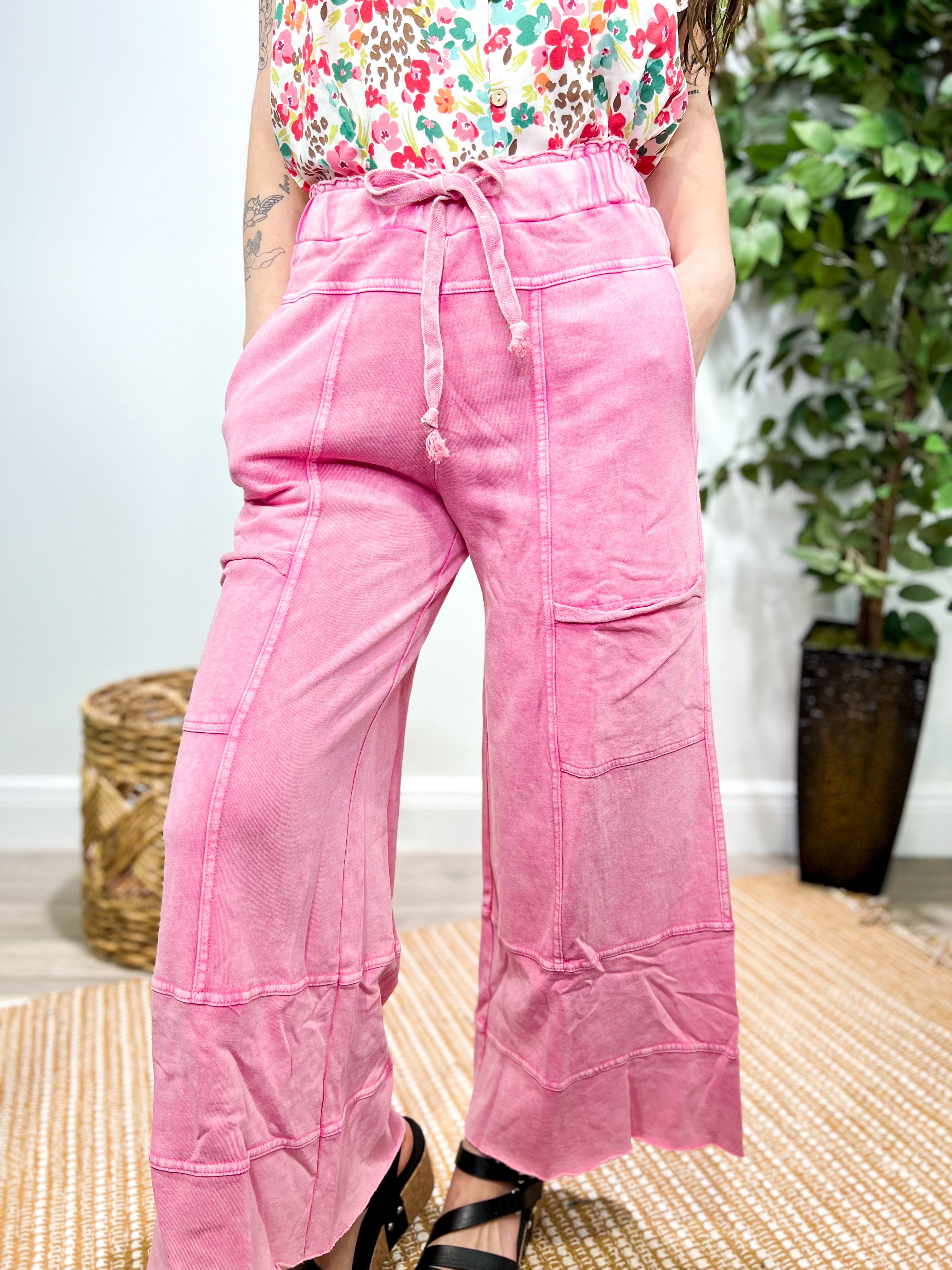 RESTOCK: On the Go Pants-150 PANTS-Easel-Heathered Boho Boutique, Women's Fashion and Accessories in Palmetto, FL