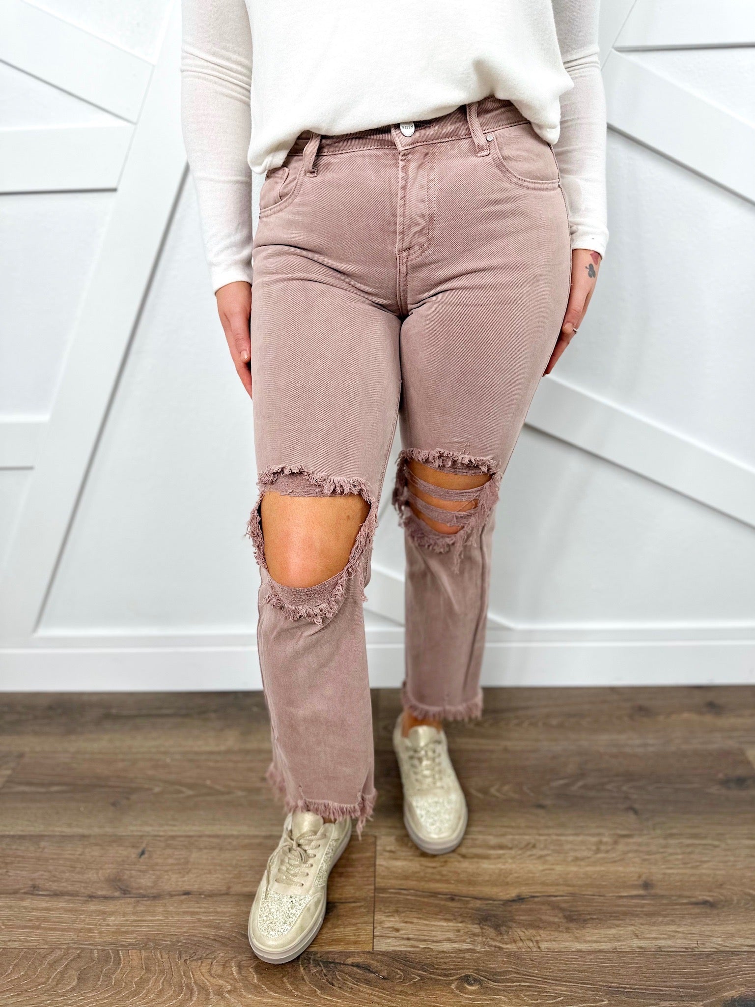 Defining Limits Straight Leg by Risen-190 Jeans-Risen Jeans-Heathered Boho Boutique, Women's Fashion and Accessories in Palmetto, FL