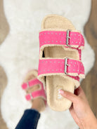 Hot Pink Brookie Platform Sandals-350 Shoes-Mia Shoes-Heathered Boho Boutique, Women's Fashion and Accessories in Palmetto, FL