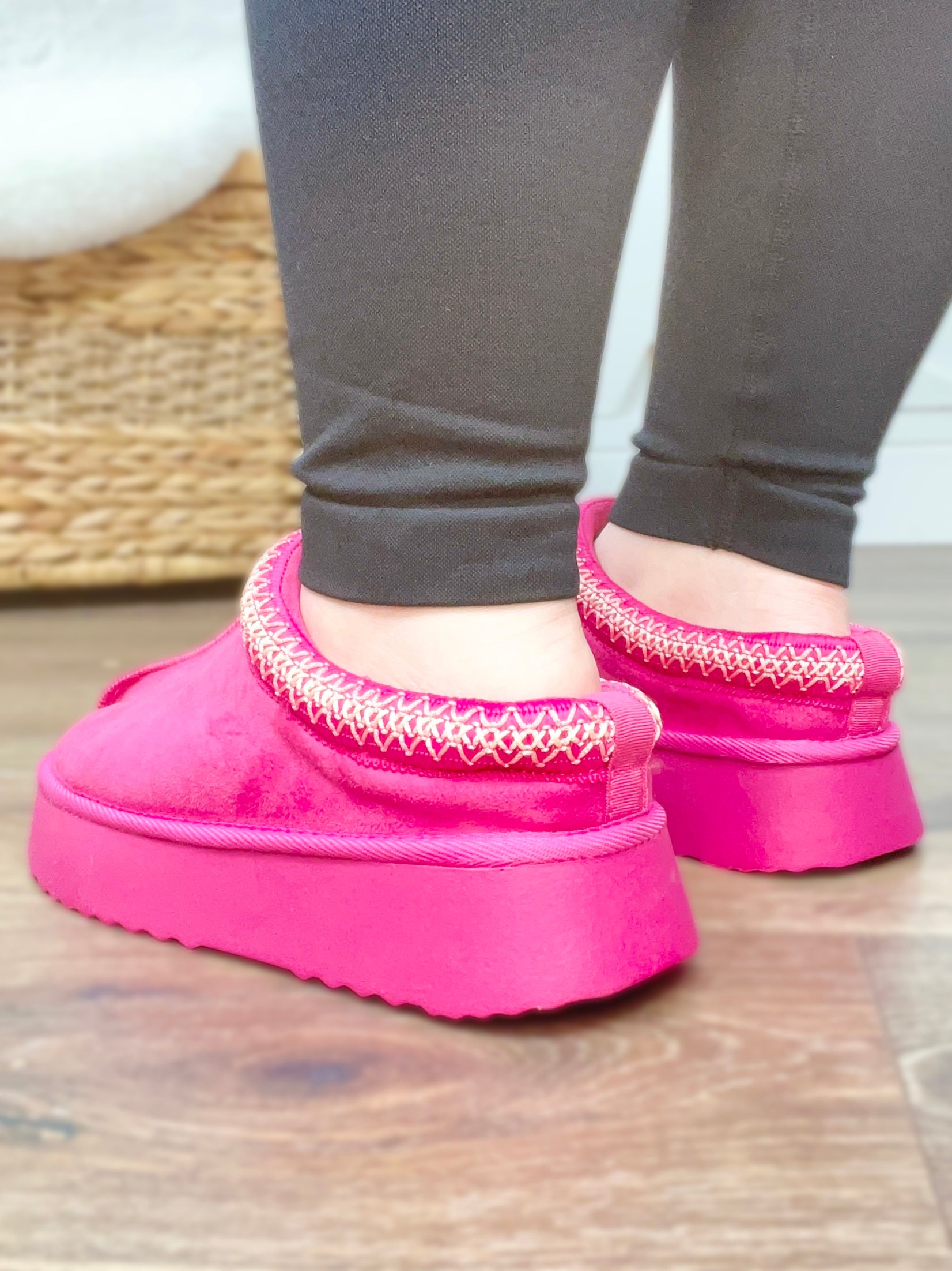 Yndigo Slippers - Bright Pink-350 Shoes-Mia Shoes-Heathered Boho Boutique, Women's Fashion and Accessories in Palmetto, FL