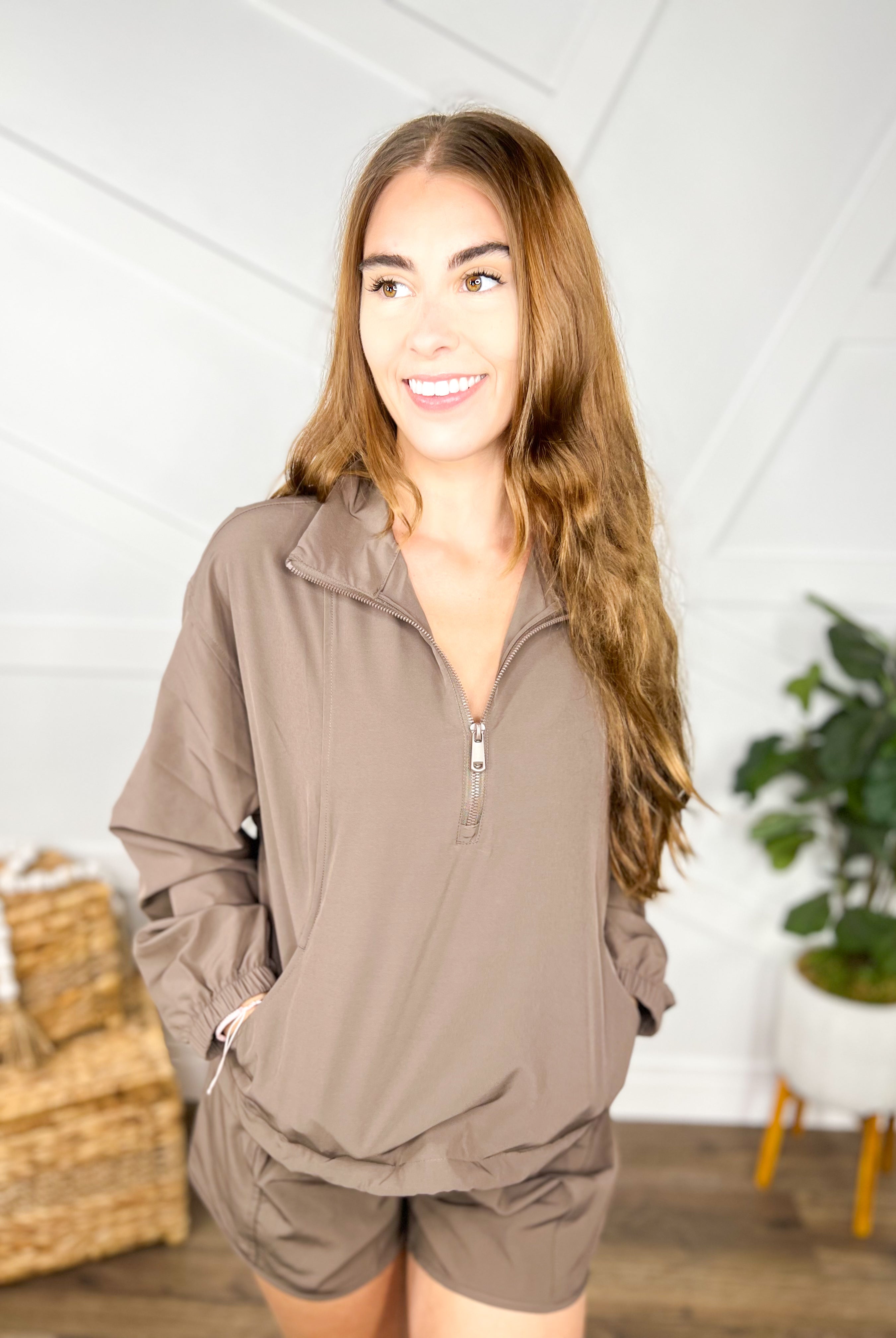 Perfect Game Quarter Zip Pullover-Jackets-Rae Mode-Heathered Boho Boutique, Women's Fashion and Accessories in Palmetto, FL