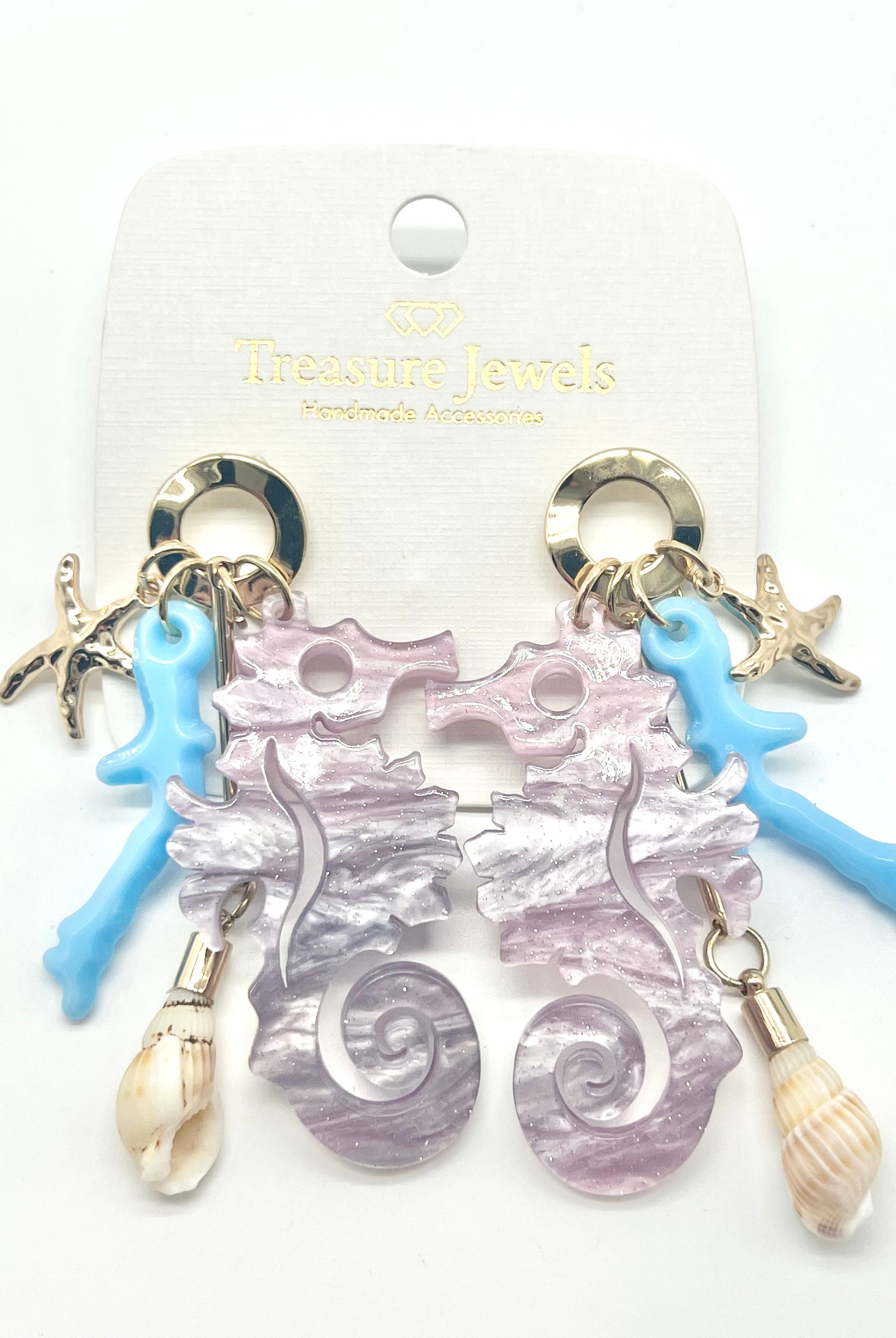 DOORBUSTER: Caballo de Mar Earrings-310 Jewelry-Treasure Jewels-Heathered Boho Boutique, Women's Fashion and Accessories in Palmetto, FL