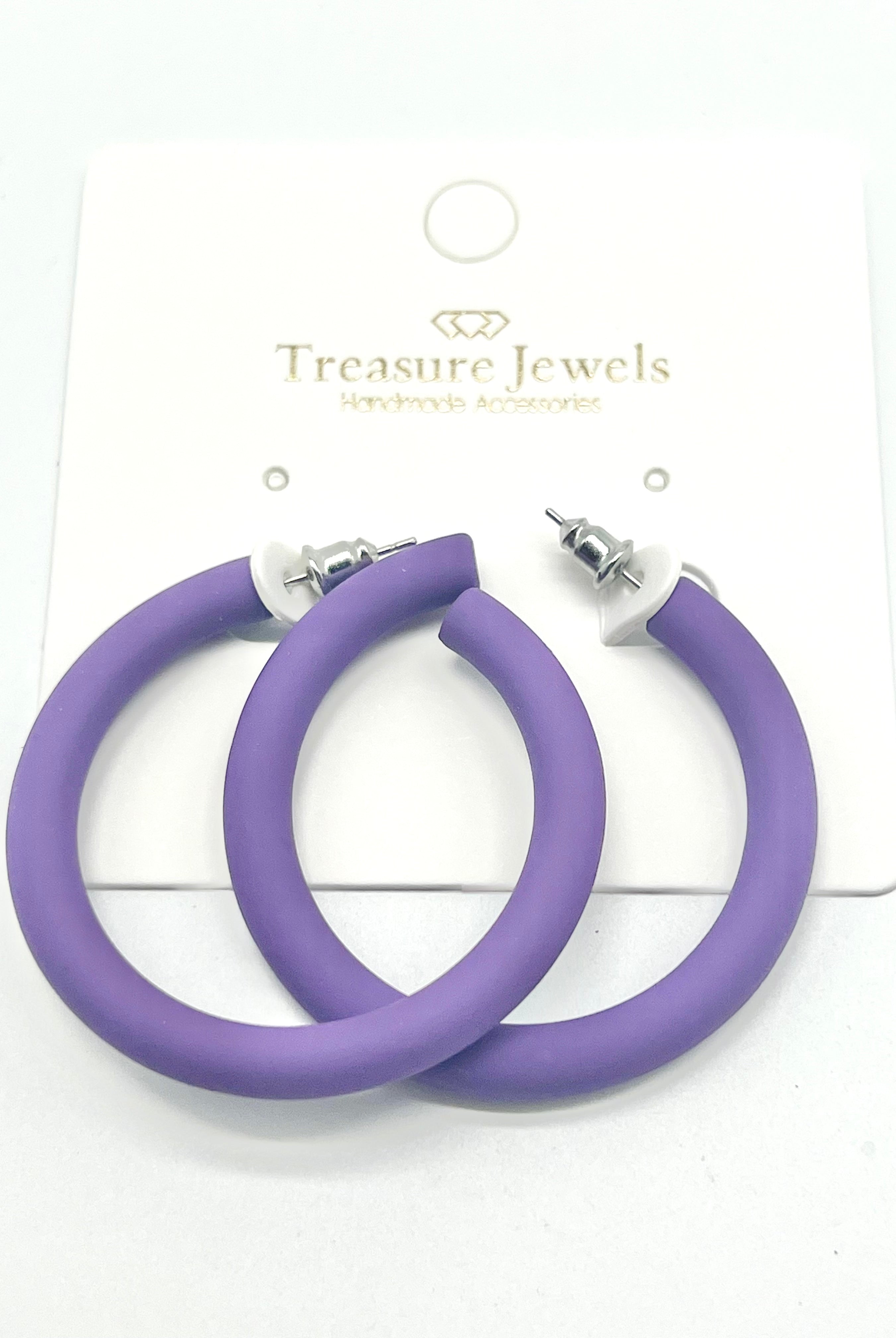 Colored Loop Hoops-310 Jewelry-Treasure Jewels-Heathered Boho Boutique, Women's Fashion and Accessories in Palmetto, FL