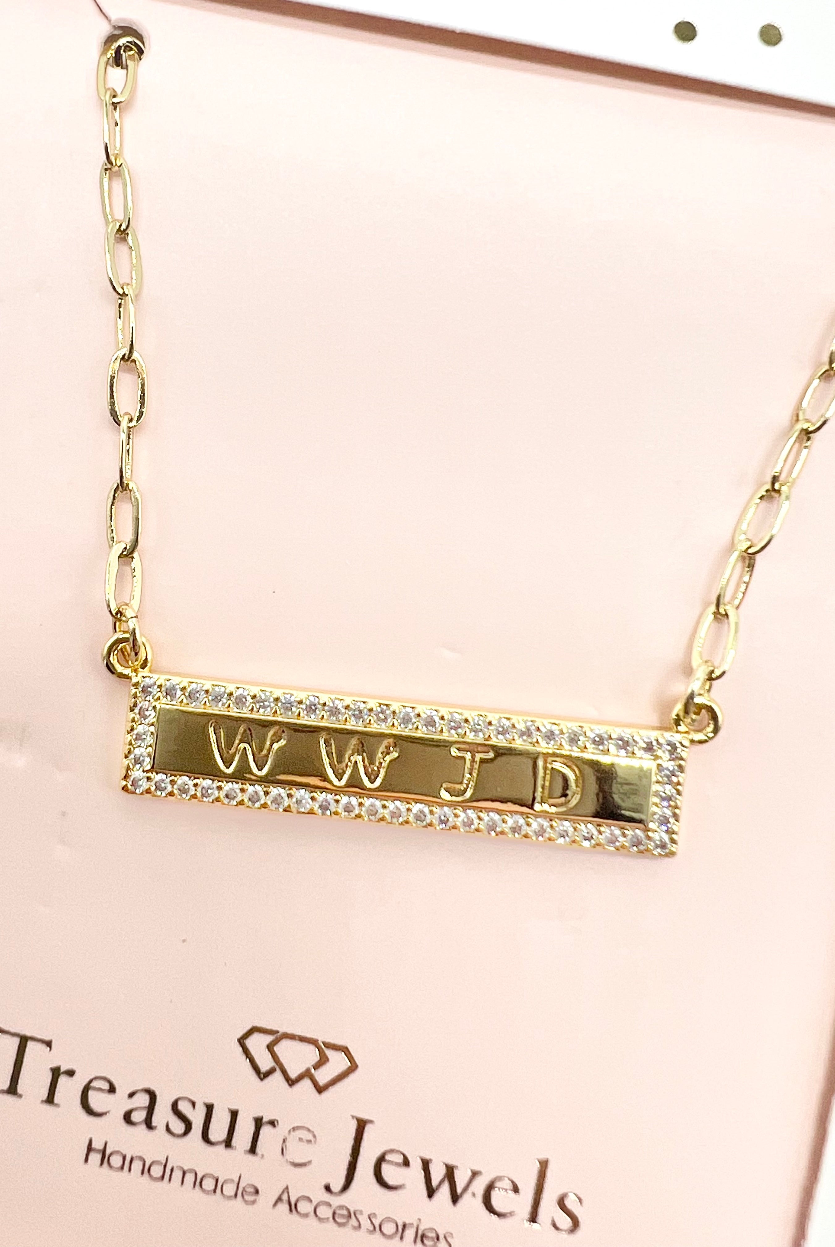 WWJD Necklace-310 Jewelry-Treasure Jewels-Heathered Boho Boutique, Women's Fashion and Accessories in Palmetto, FL