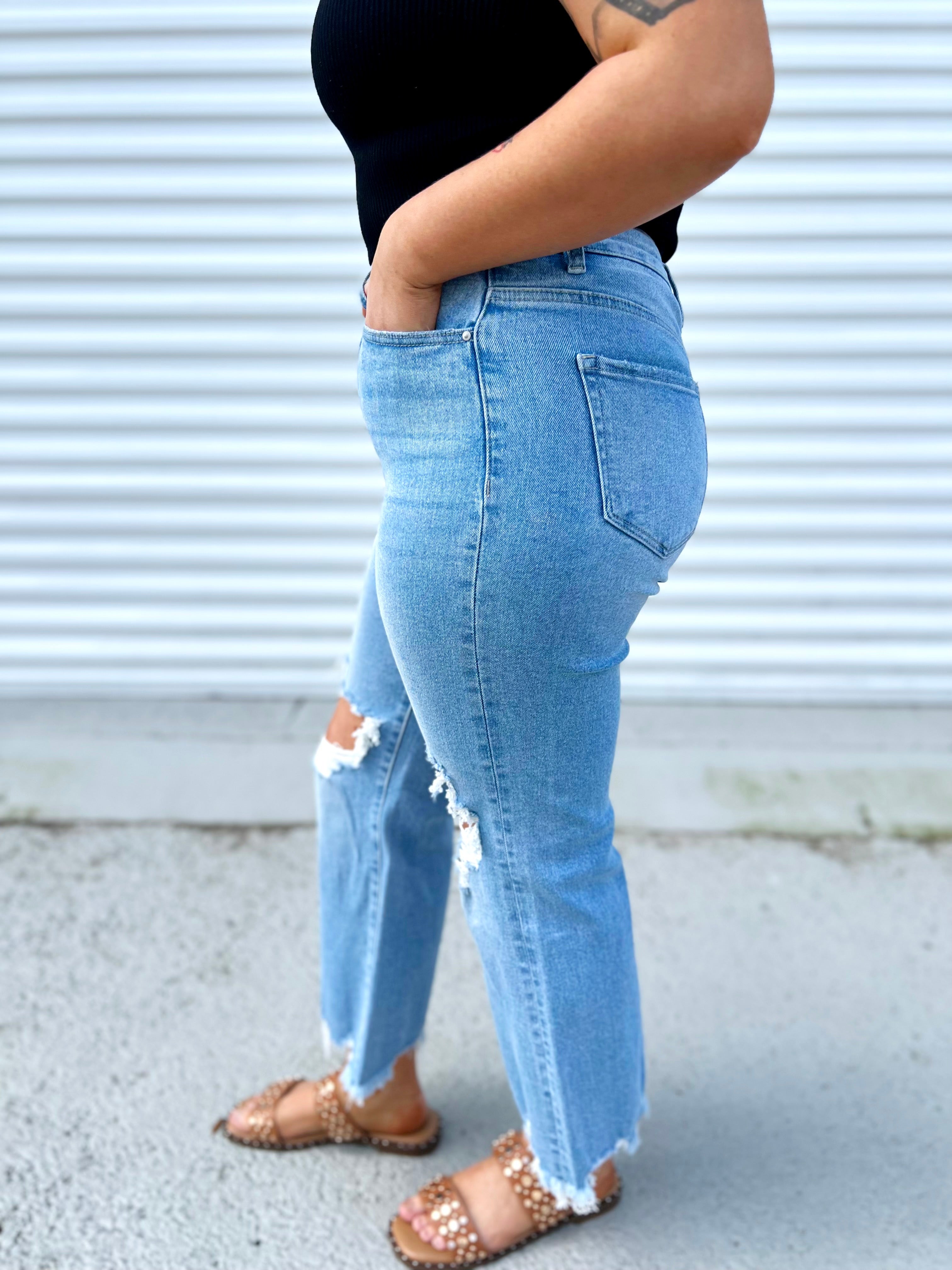 Flash Back Vintage Crop Flare Jeans by Mica-190 Jeans-Mica Denim-Heathered Boho Boutique, Women's Fashion and Accessories in Palmetto, FL